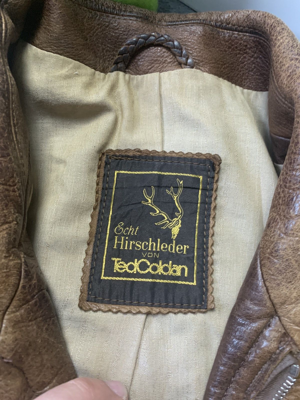 Genuine Leather × Vintage Vintage Brown Long Leather Coat Hirschleder VON TedColohn Size US M / EU 48-50 / 2 - 8 Thumbnail
