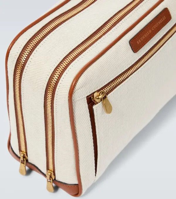 Brunello Cucinelli o1mle0725 Size: OS / Beauty Case Bag in Neutrals Size ONE SIZE - 2 Thumbnail