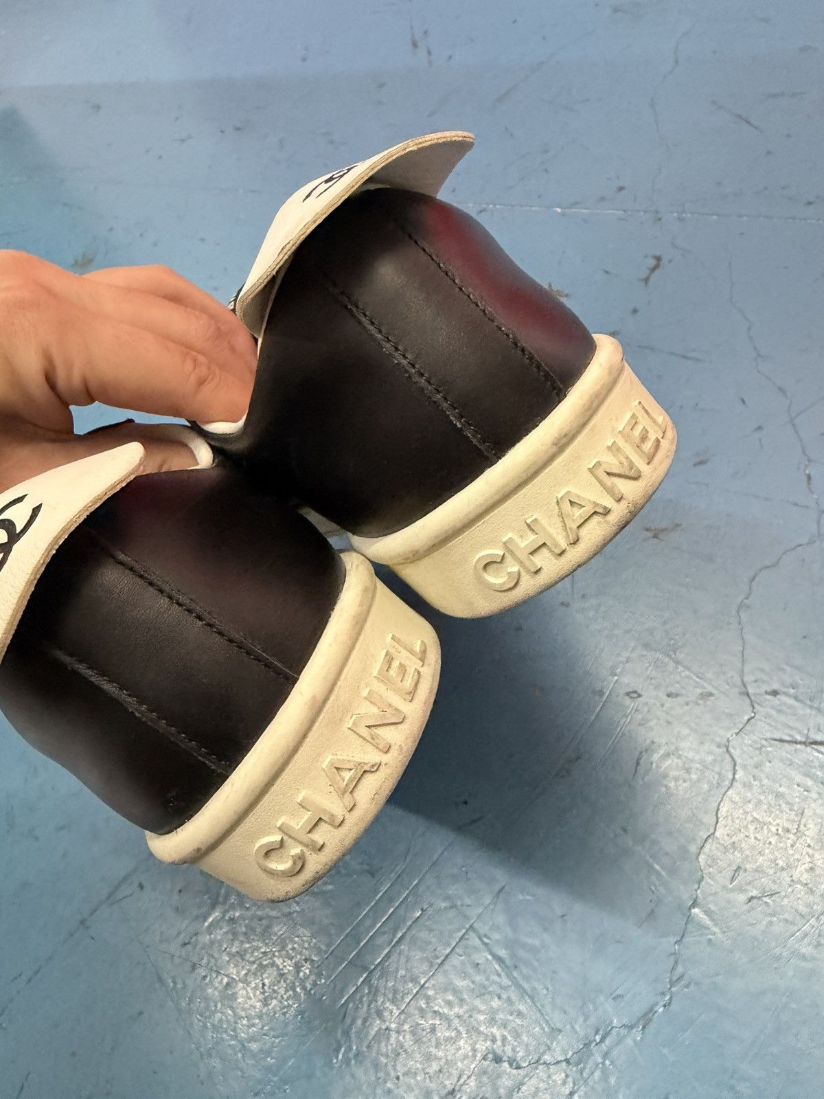 Chanel CHANEL BLACK SNEAKERS Size US 13 / EU 46 - 4 Thumbnail