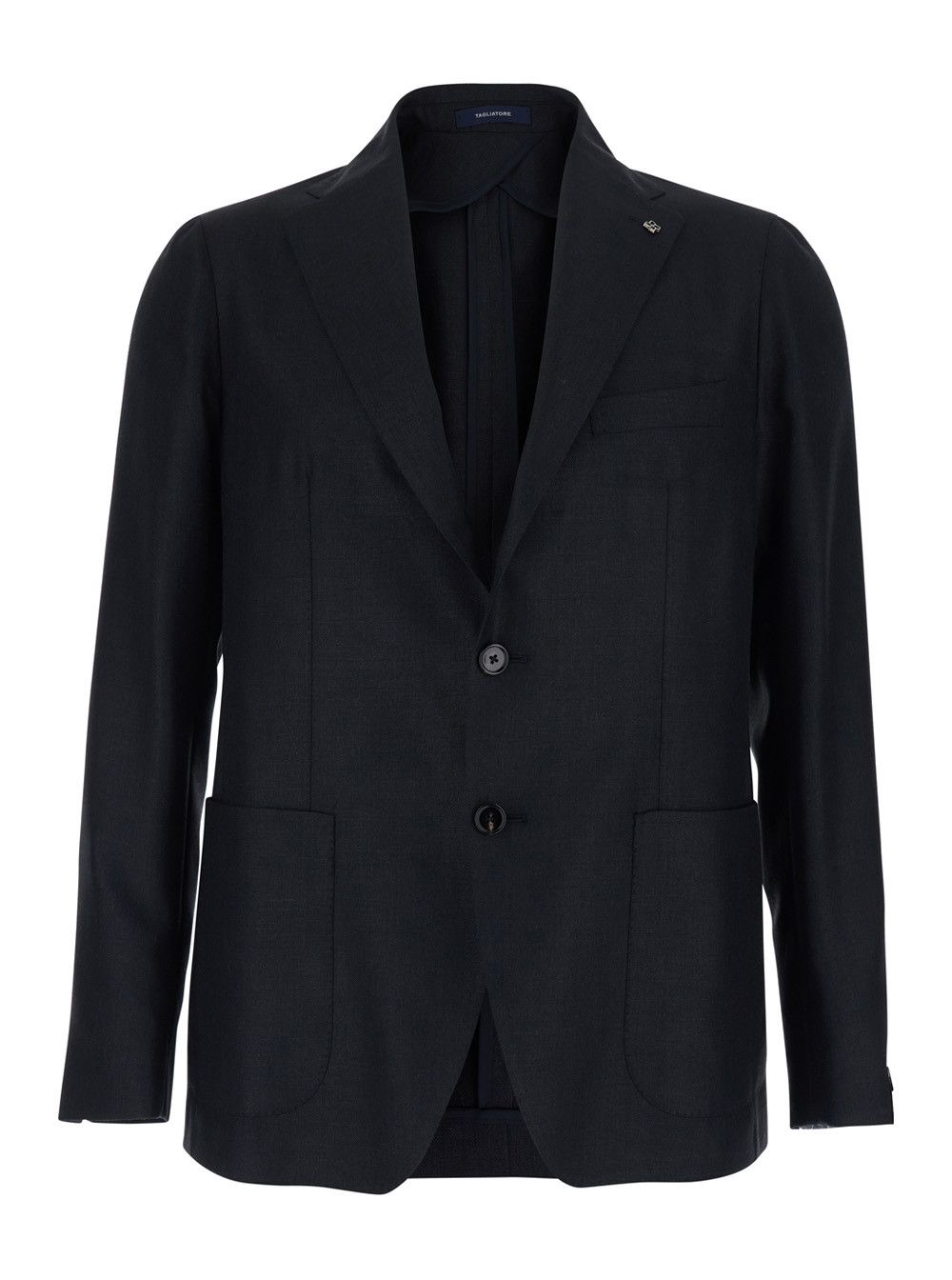 Tagliatore Blue Single-breasted 'Montecarlo' Jacket with Front Closure in Blend of Wool and Silk Men Size US M / EU 48-50 / 2 - 1 Thumbnail