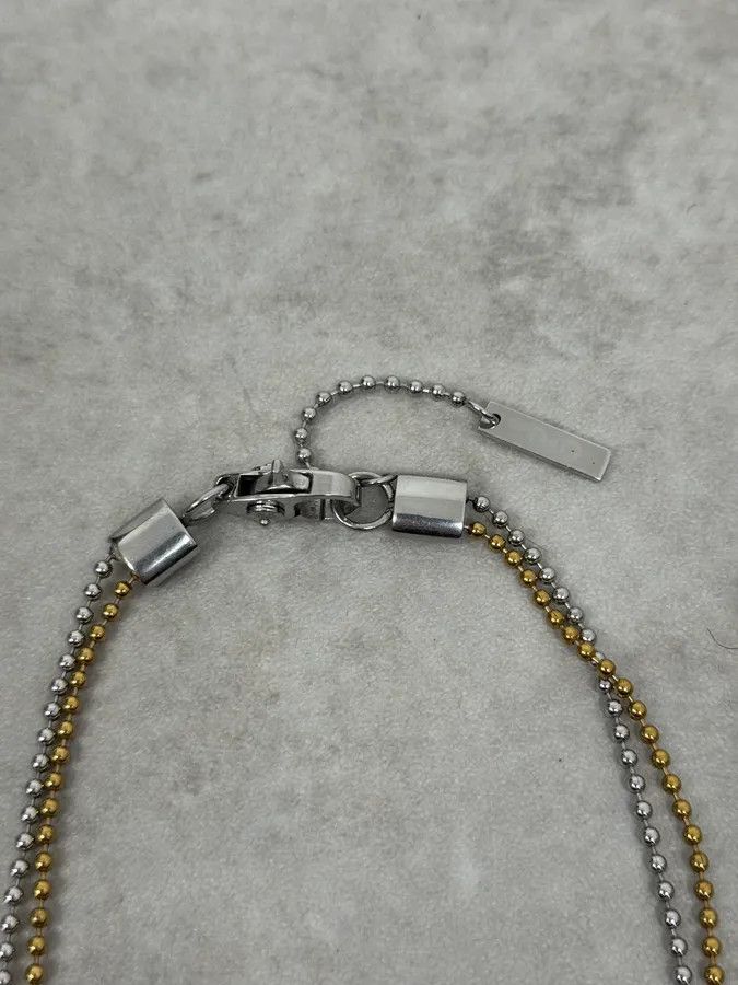 Dolce & Gabbana 2000s Dolce & Gabbana Golden & Silver Dog Tag Necklace Size ONE SIZE - 5 Thumbnail