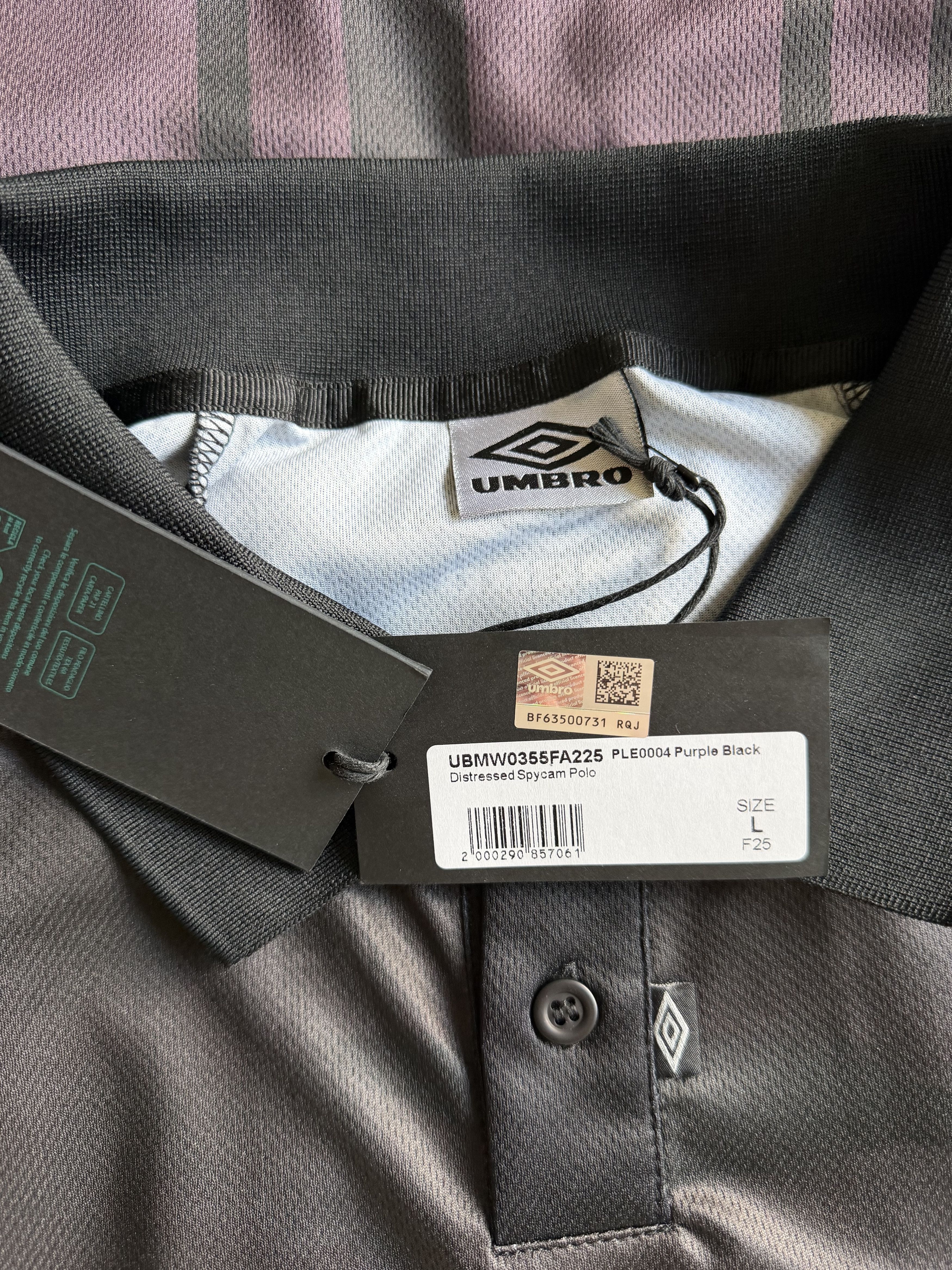 Slam Jam × Umbro Umbro Penalty Culture Distressed Spycam Polo in Purple Size US L / EU 52-54 / 3 - 8 Thumbnail