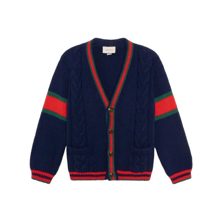 Gucci Gucci Colorblocked V-Neck Cardigan for Men Size US L / EU 52-54 / 3 - 1 Thumbnail