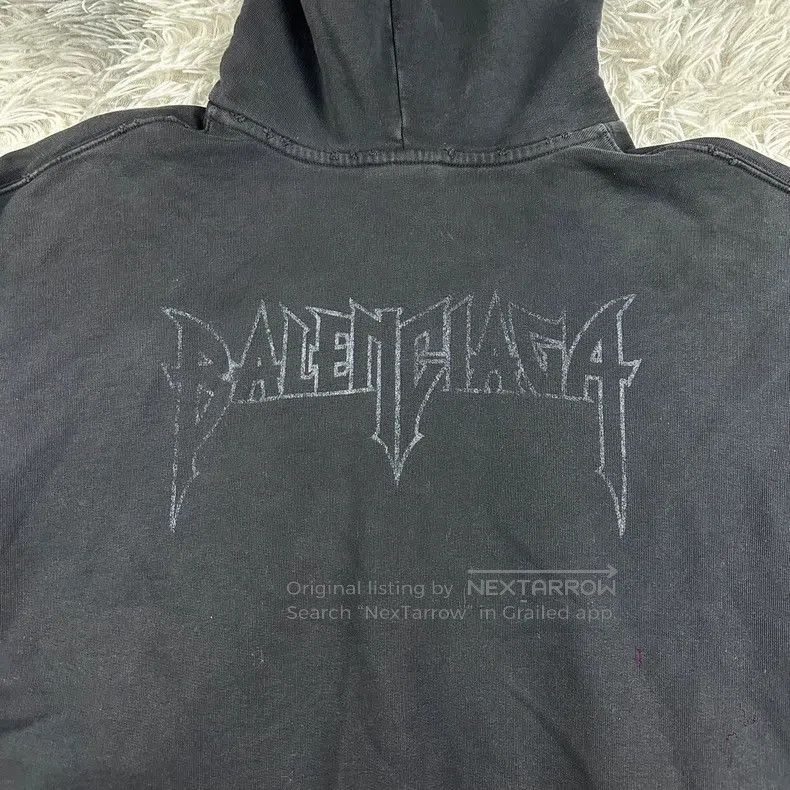 Balenciaga Balenciaga Eiffel Tower Hoodie, Distressed Mud Dye