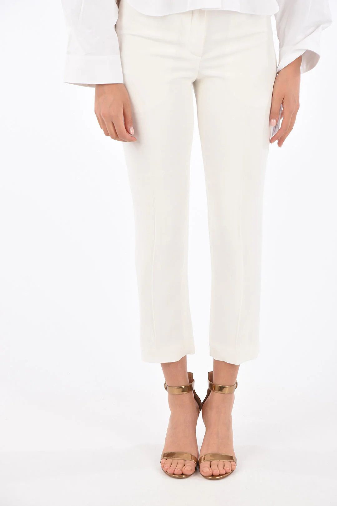 Alexander McQueen og1mm0426 Concealed Closure Pant in White Size 30" / US 8 / IT 44 - 1 Thumbnail