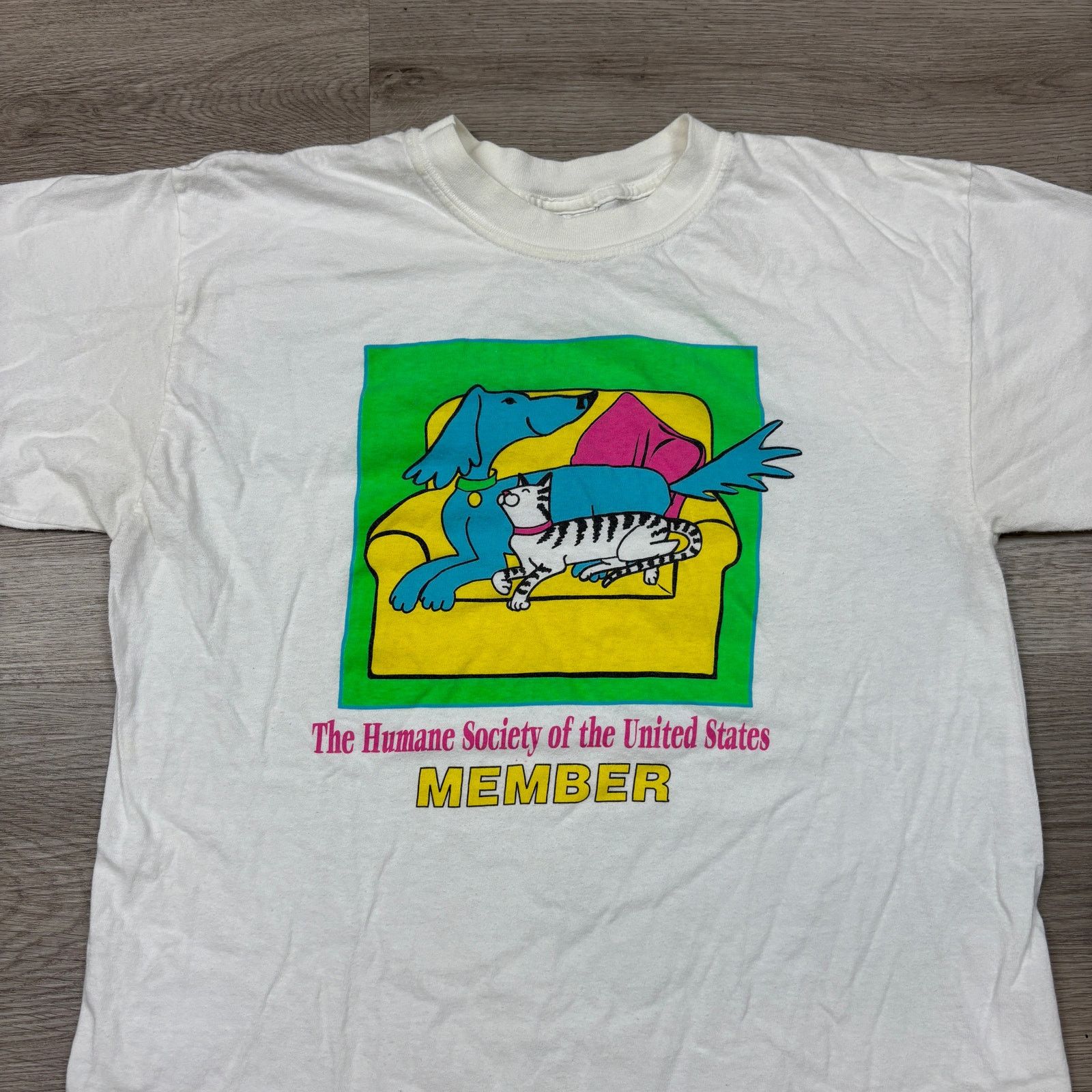Gildan × Vintage VTG The Humane Society of the United States Animal T Medium Size US M / EU 48-50 / 2 - 2 Thumbnail