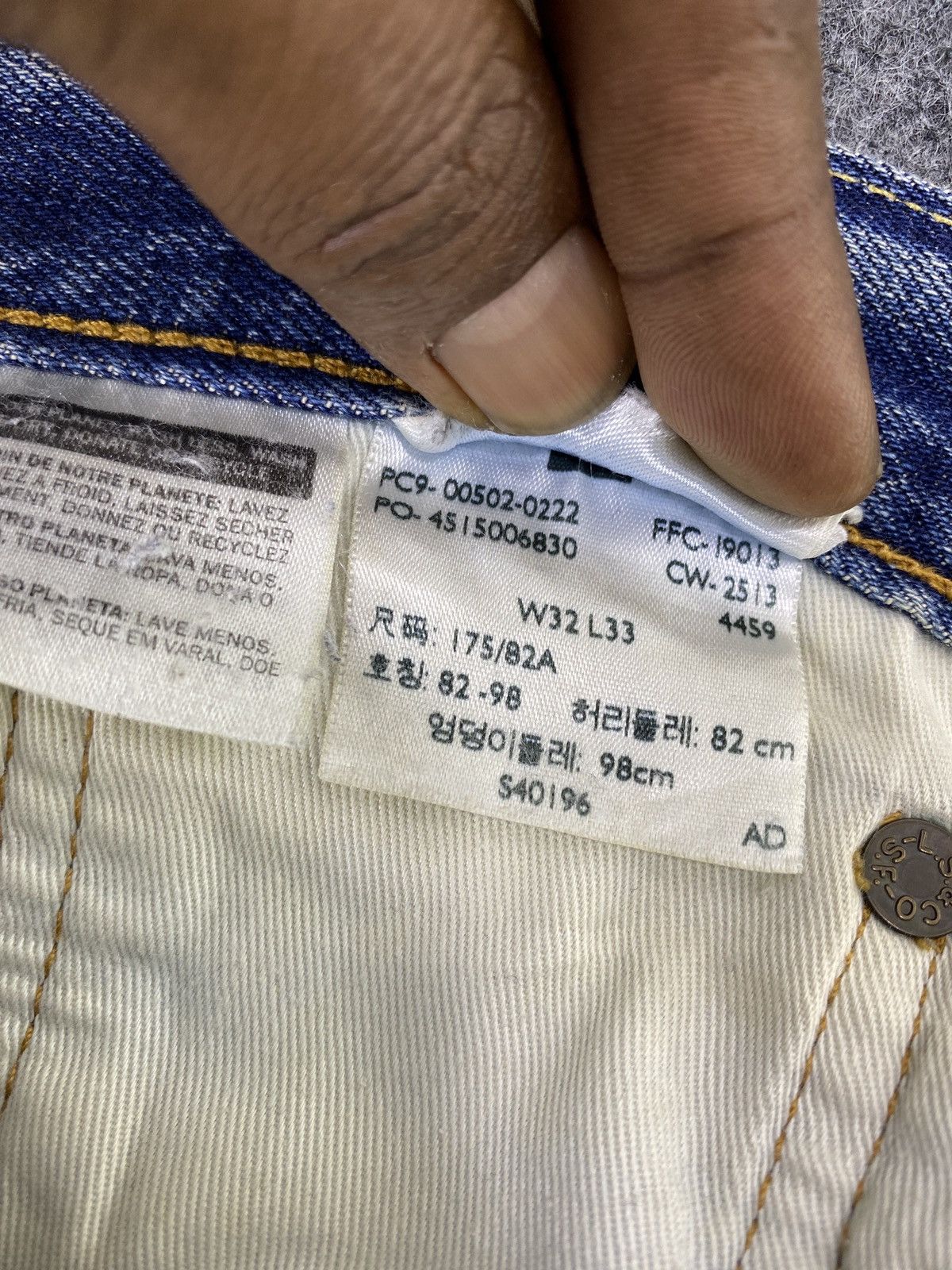 Jean × Levi's × Vintage Vintage Levis 502 Distressed Blue Wash Jeans-J967 Size US 34 / EU 50 - 7 Thumbnail