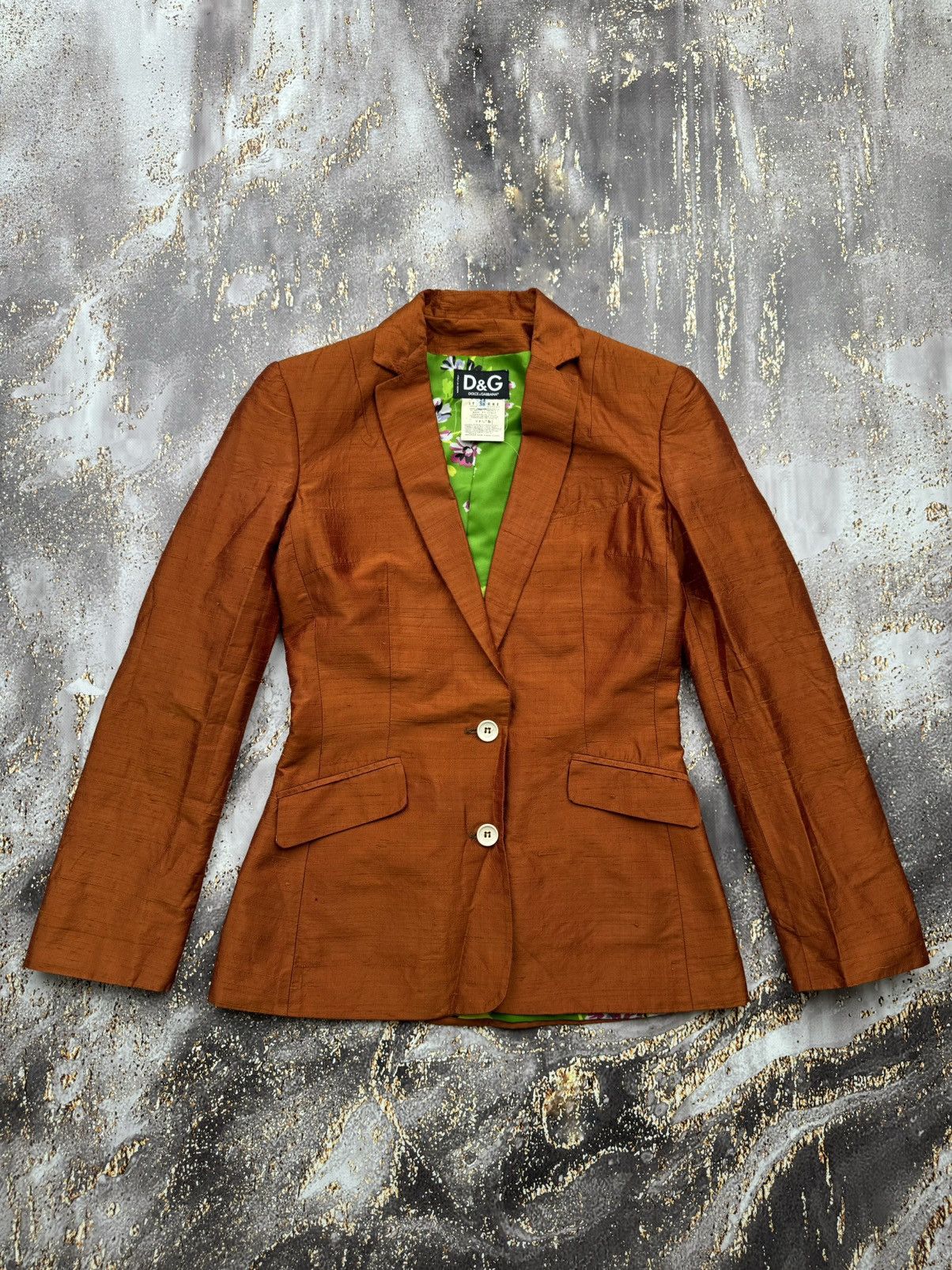 Dolce & Gabbana × Vintage Dolce & Gabbana Vintage Silk Blazer Size XS / US 0-2 / IT 36-38 - 1 Thumbnail