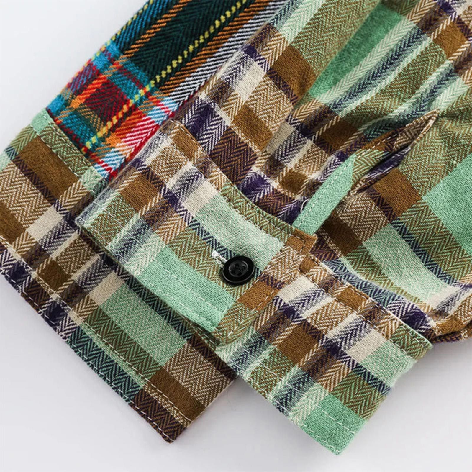 Other Heritage Patchwork Plaid Long Sleeve Shirt Size US M / EU 48-50 / 2 - 8 Thumbnail