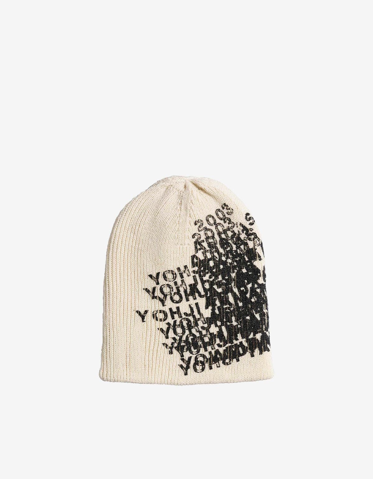 Y-3 Y-3 White Graphic Beanie Hat Size ONE SIZE - 3 Thumbnail