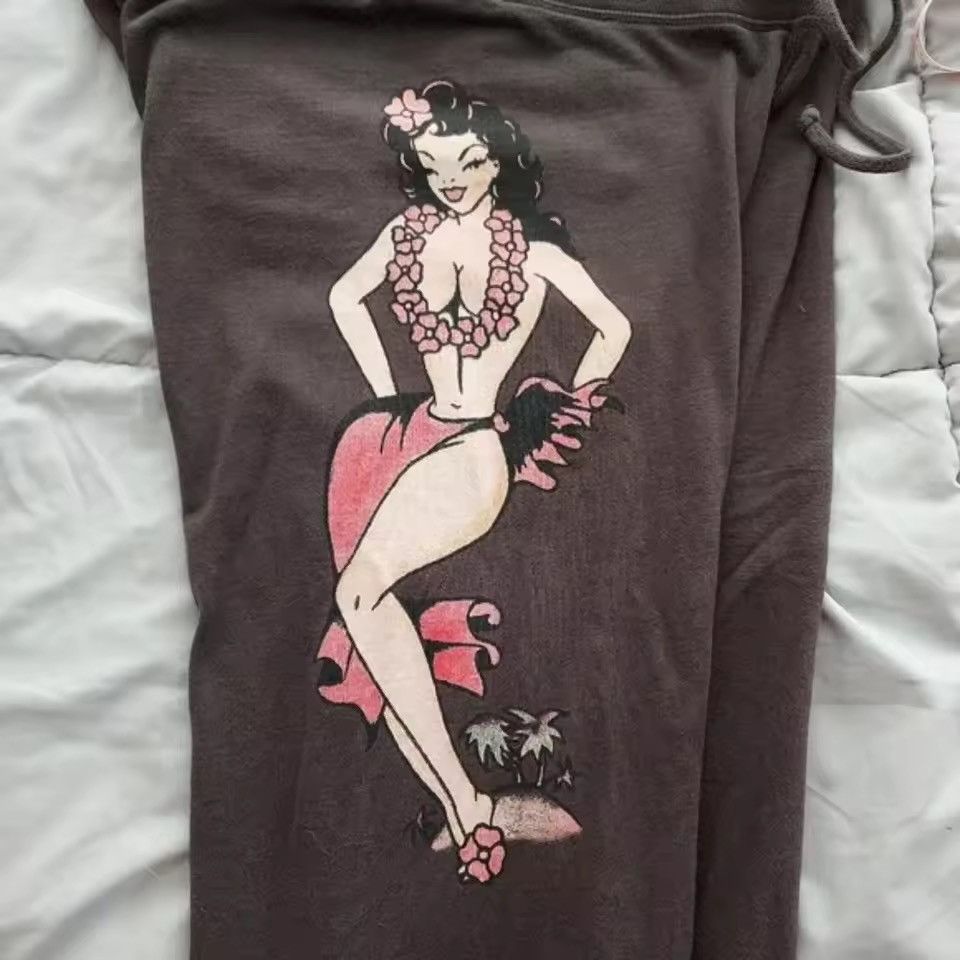 Japanese Brand Gothic Spicy Girls Aesthetics Graphic Print Casual Hot Pant Size 34" / US 12 / IT 48 - 4 Thumbnail