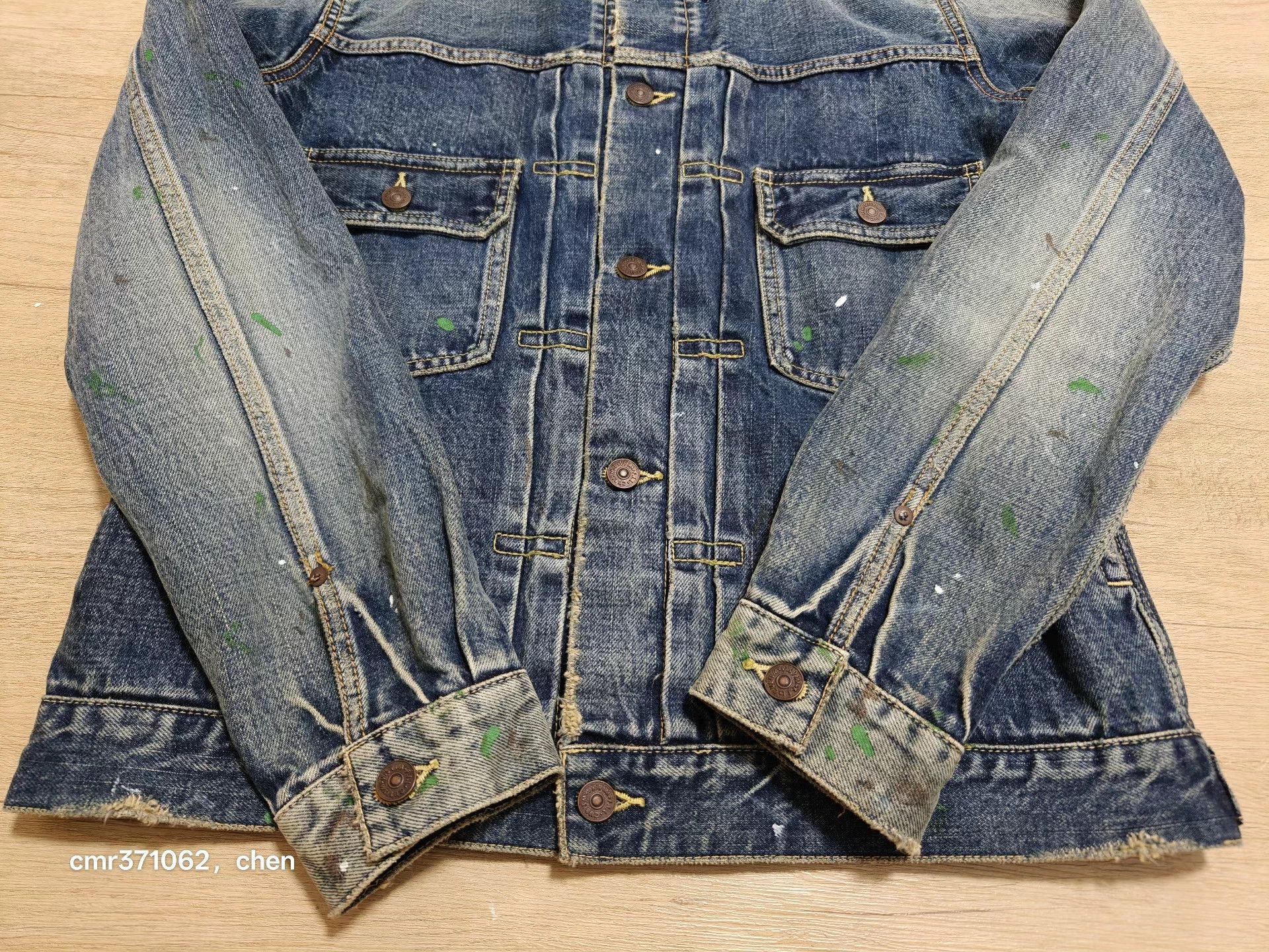 Visvim visvim 19ss 101JKT mud-yellow hand-distressed/painted size 3 worn 2x Size US L / EU 52-54 / 3 - 4 Thumbnail