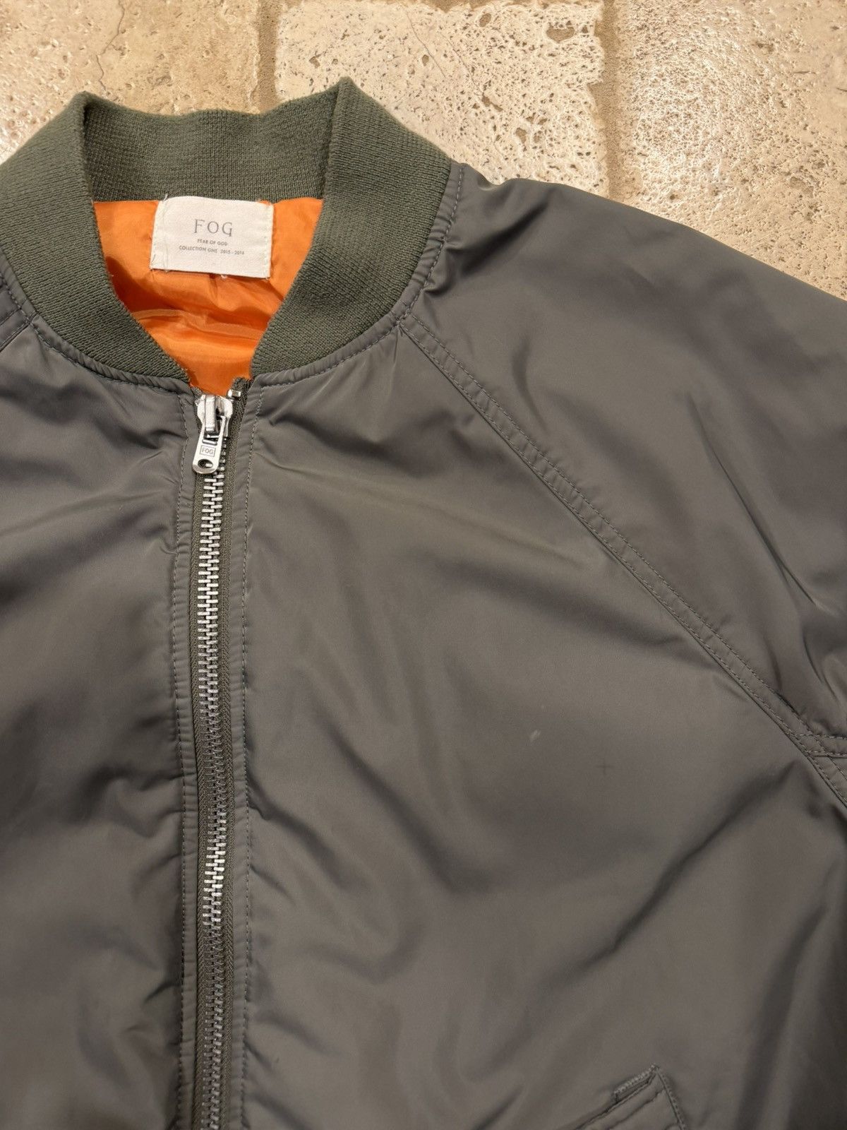 Fear of God Fear of God Collection One Olive Green Bomber Jacket Size US L / EU 52-54 / 3 - 5 Thumbnail