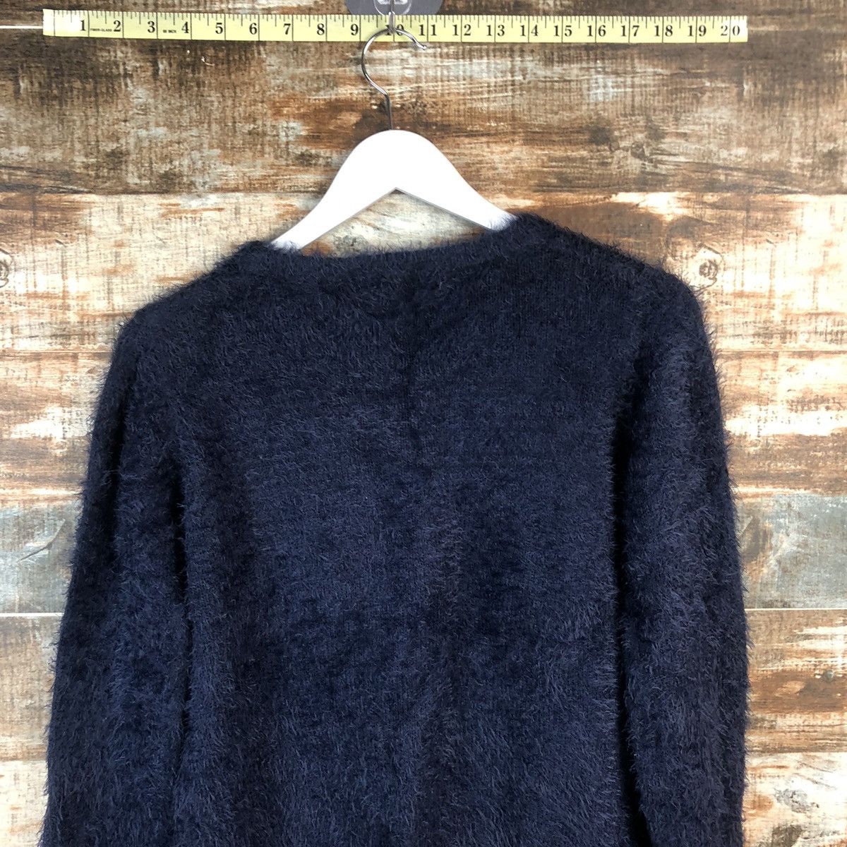 Japanese Brand DL Sos Pita Dark Blue Mohair Knitwear #C361 Size S / US 4 / IT 40 - 13 Thumbnail