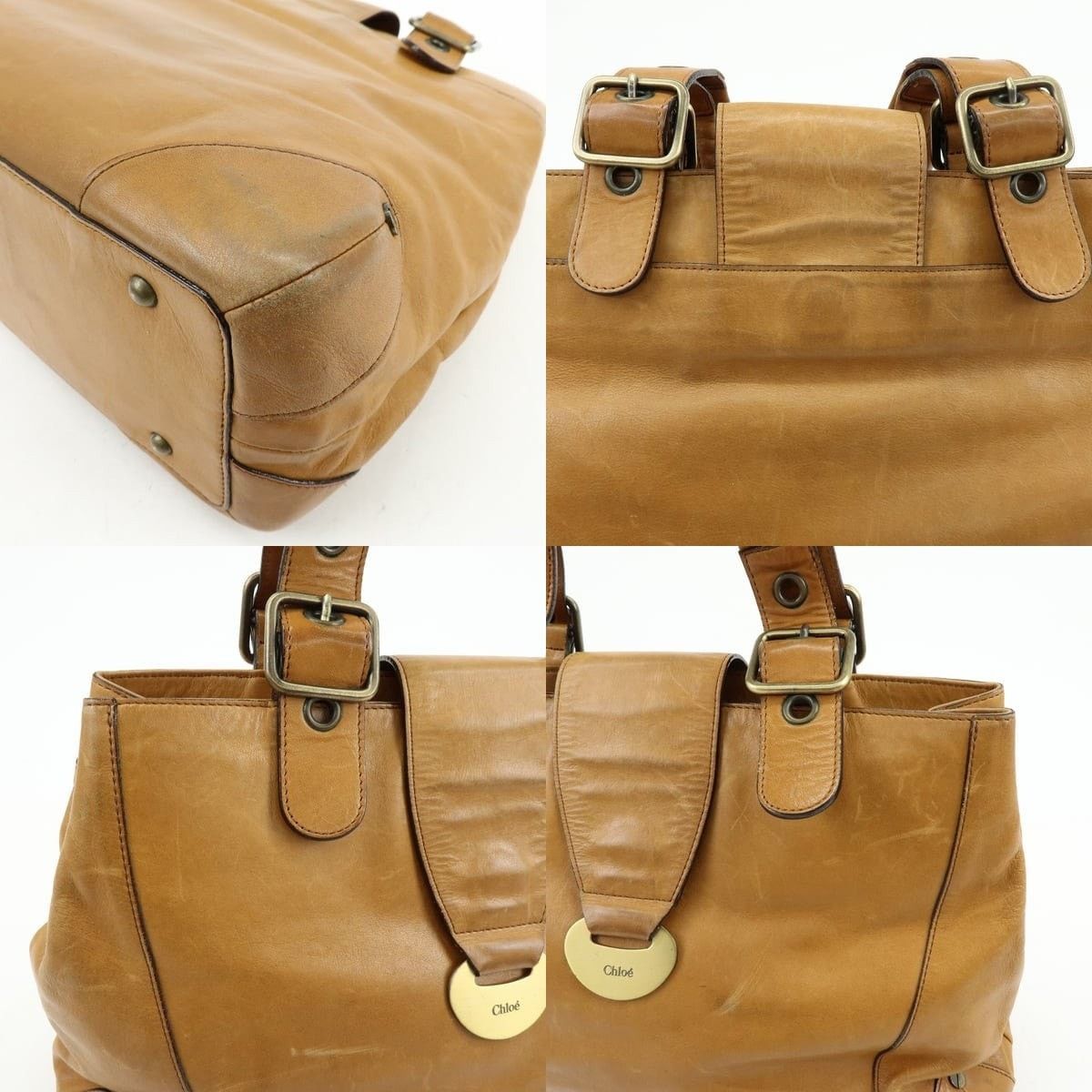 Chloe Chloe Maroquinerie Leather Tote Tan Size ONE SIZE - 6 Thumbnail
