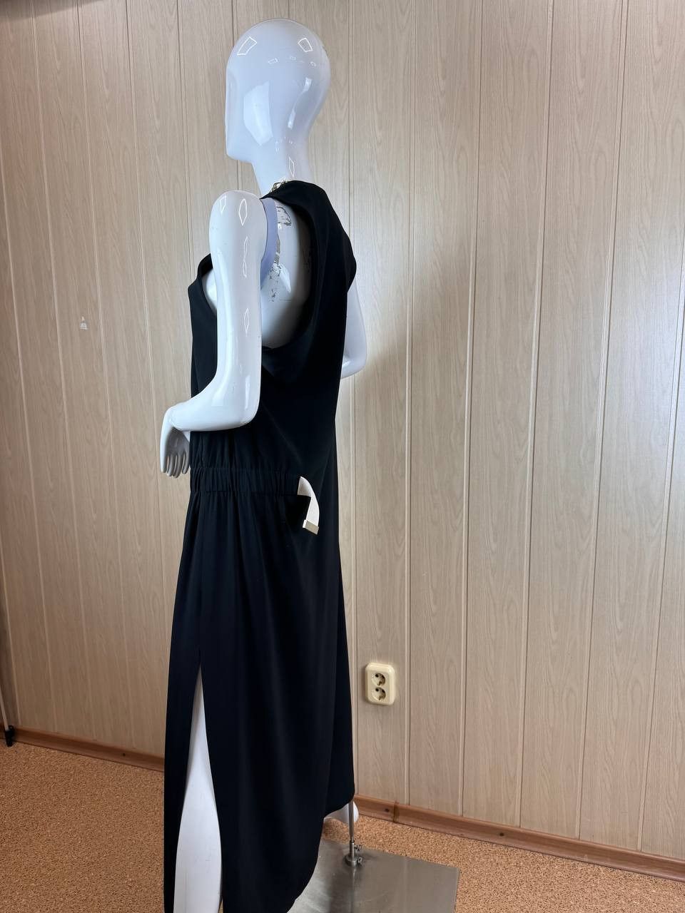 Acne Studios Acne Studios Asymmetric Black Maxi Dress Belted - Size 38 Size S / US 4 / IT 40 - 13 Thumbnail