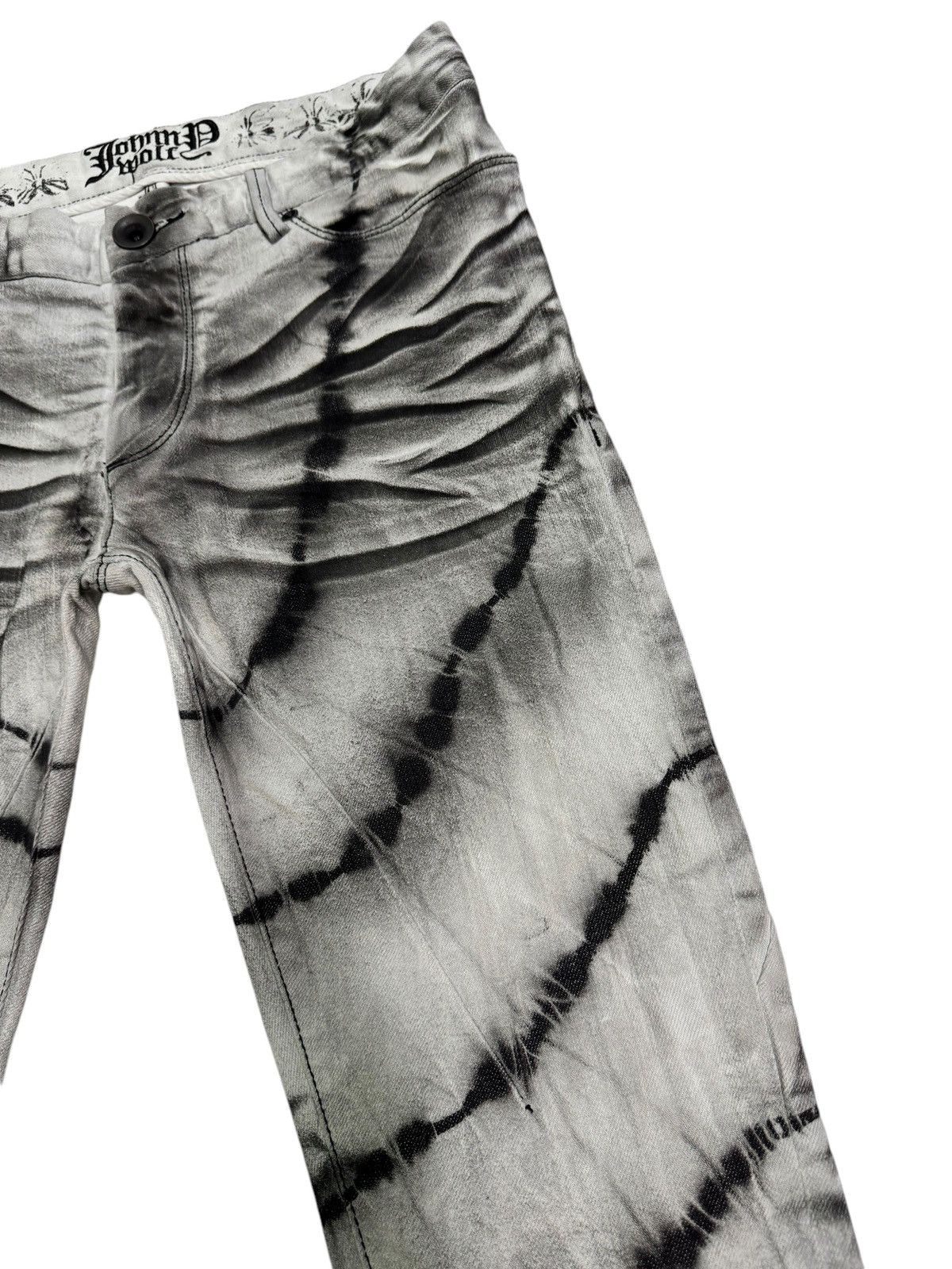 Japanese Brand ⚡️⚡️Johnny Wolf Abstract Whiskered Skinny zipper Leg Jeans Size US 30 / EU 46 - 9 Thumbnail