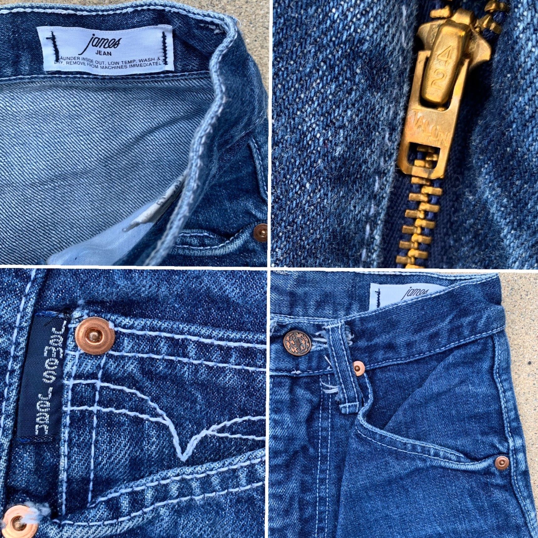 Vintage VINTAGE James Jeans 27 Jeans Blue Denim Hippy 1970s 1970s 70s 80s Stamped JEAN MACHINE WAIST 22.5” INSEAM 34” XS? Size 27" / US 4 / IT 40 - 2 Thumbnail