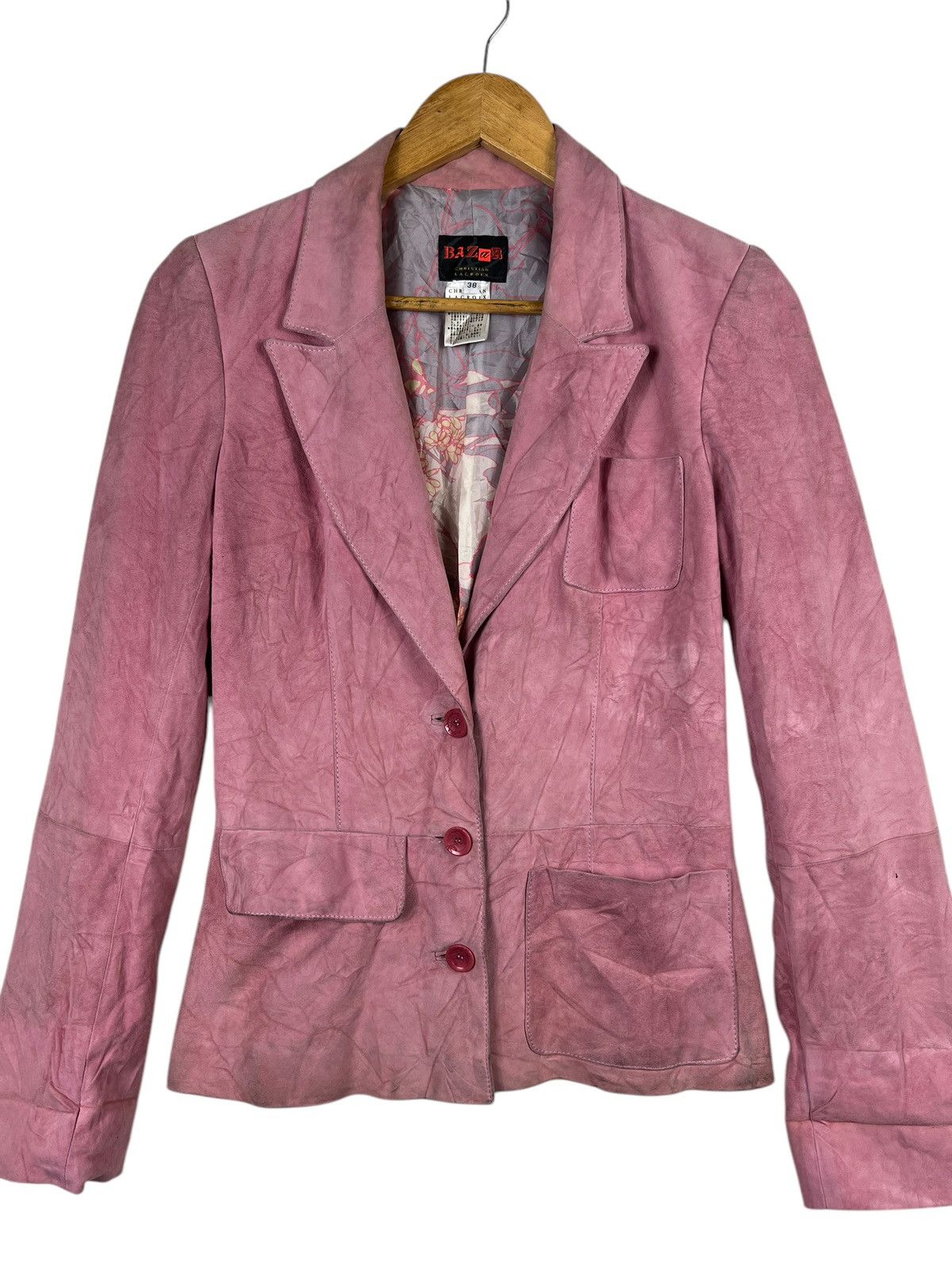 Christian Lacroix 💥 Bazar Christian Lacroix Paris Leather Blazer Size S / US 4 / IT 40 - 1 Thumbnail