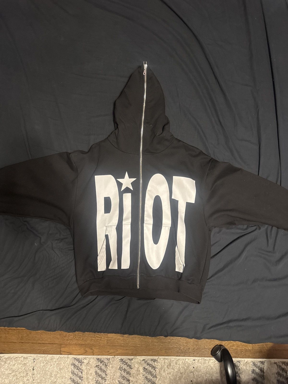 Other UNSATIIES riot black zipper hoodie Size US L / EU 52-54 / 3 - 2 Thumbnail