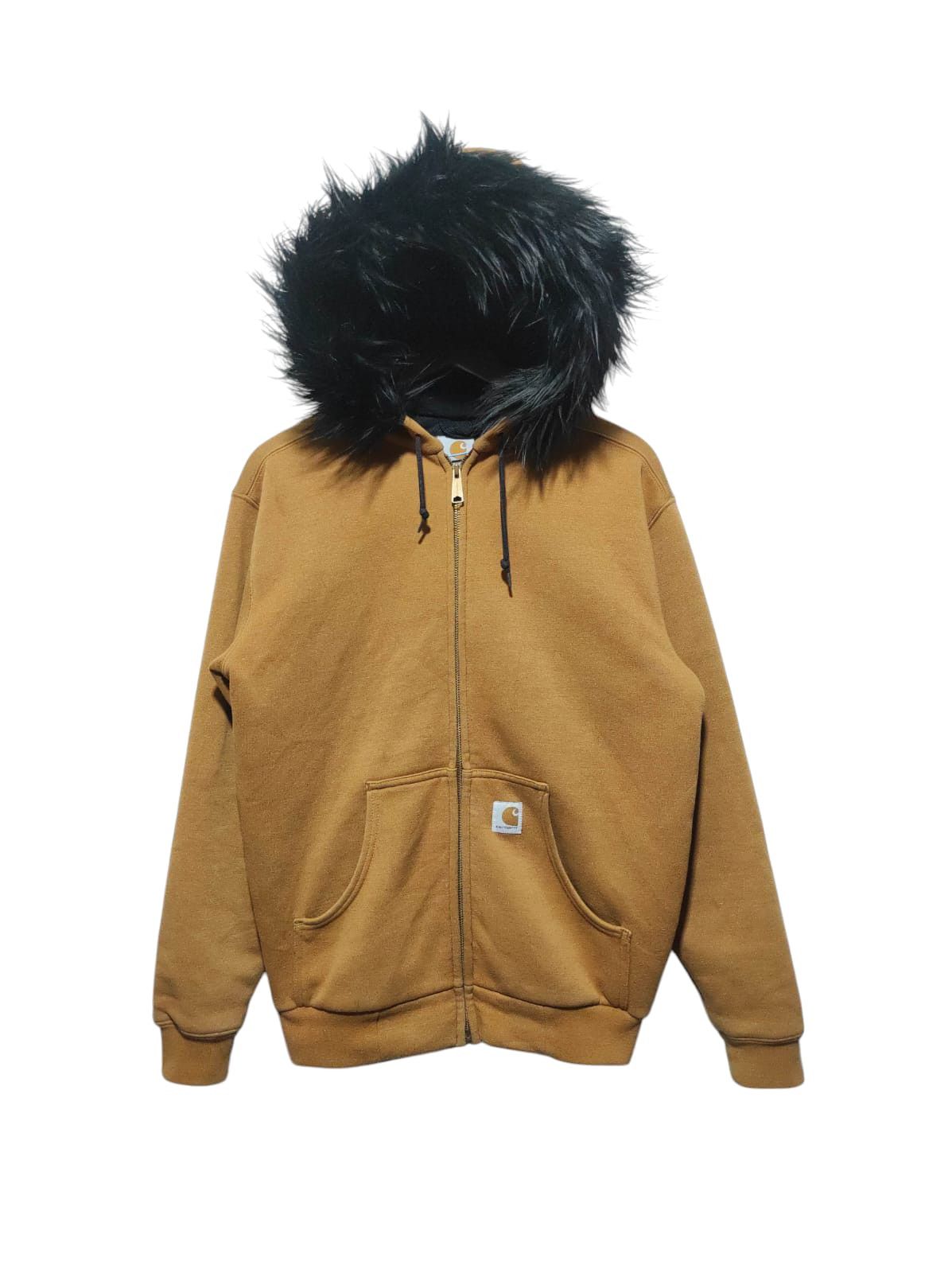 Carhartt Brown Zipper Fur Hoodie IfSixWasNine LGB style