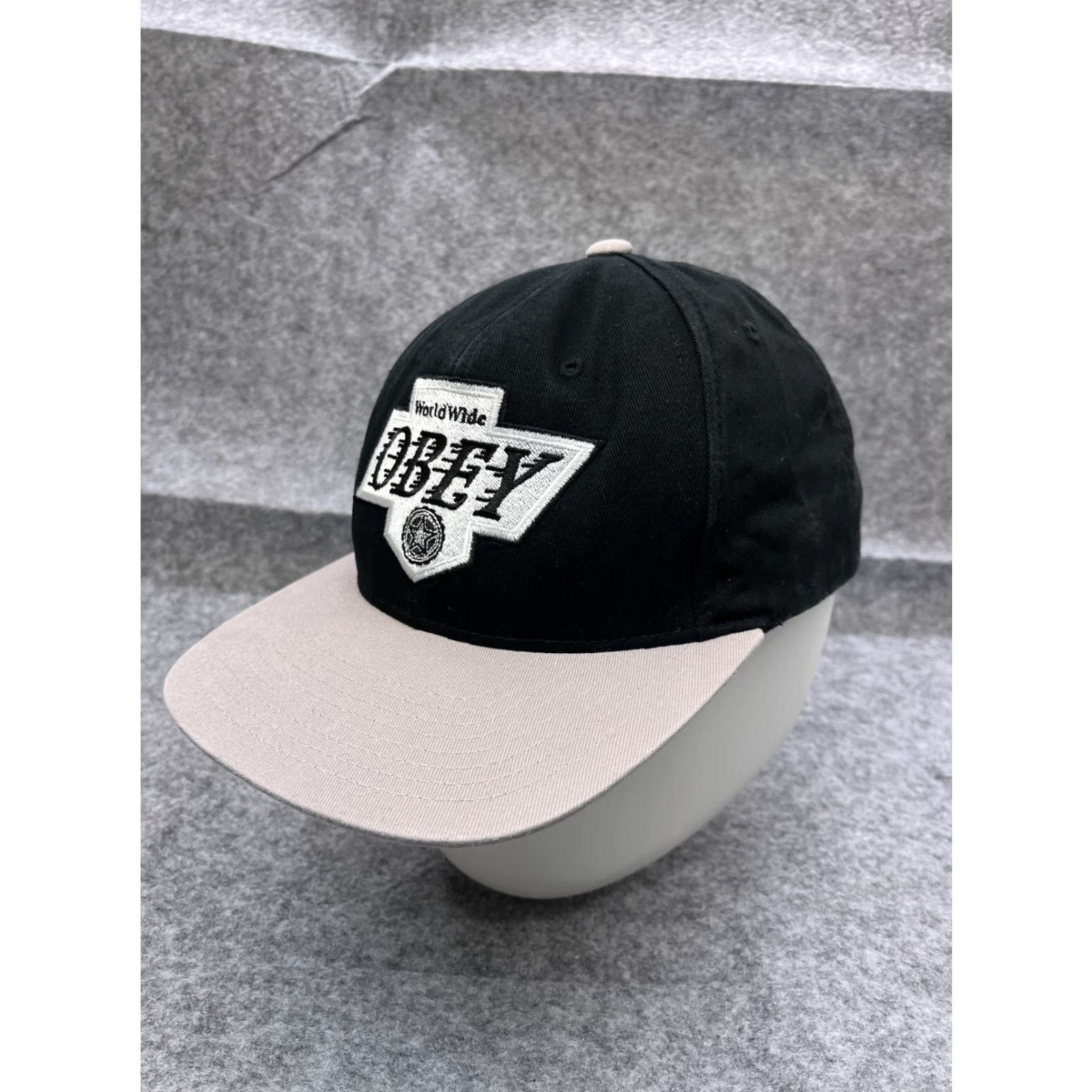 Obey OBEY Hat Cap Snap Back Adult One Size Black Gray 100% Cotton Outdoors Twill Mens Shirt Size ONE SIZE - 4 Thumbnail