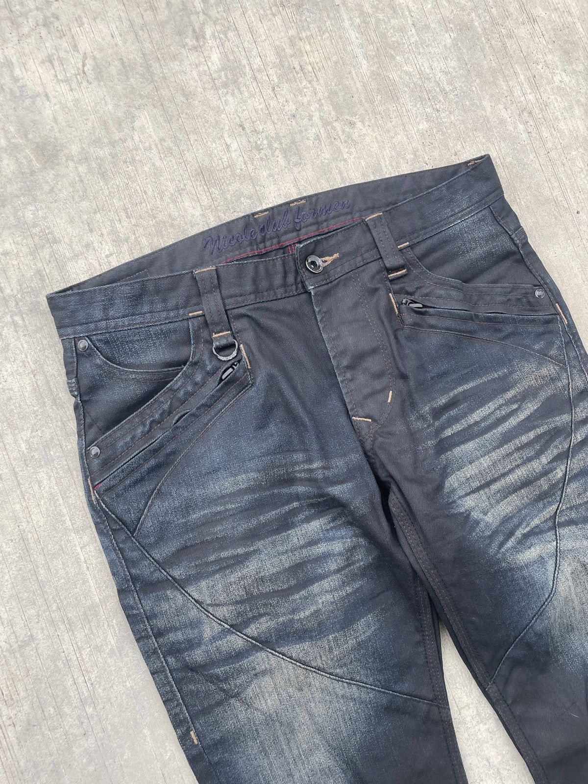 Japanese Brand 💥RARE💥2000s JAPANESE BRAND NICOLE CLUB FOR MEN COATED FLARE Size US 31 - 2 Thumbnail