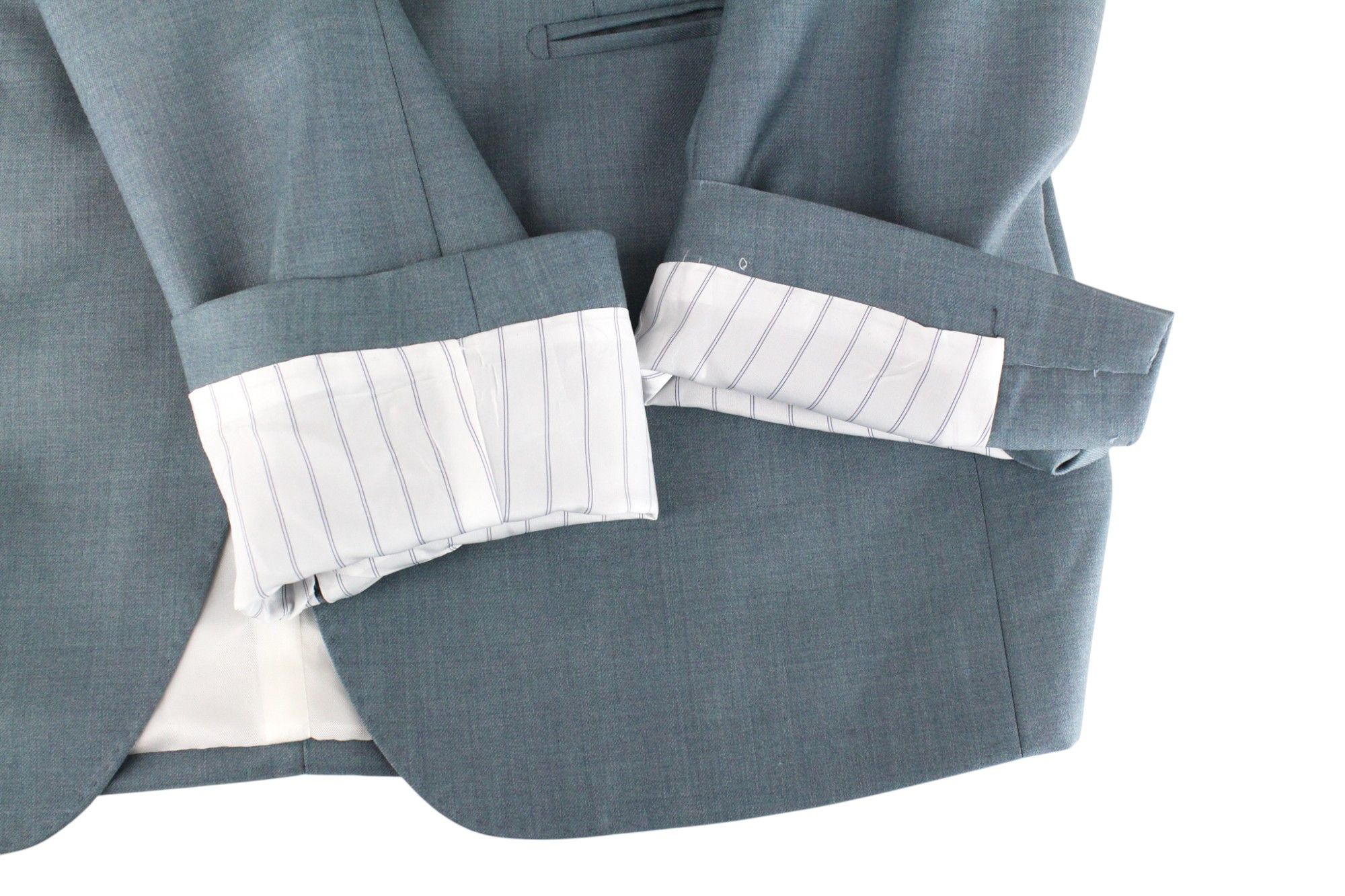 Suitsupply HAVANA UK38R Blue Wool 2 Piece Suit 66746 Size 38R - 16 Thumbnail