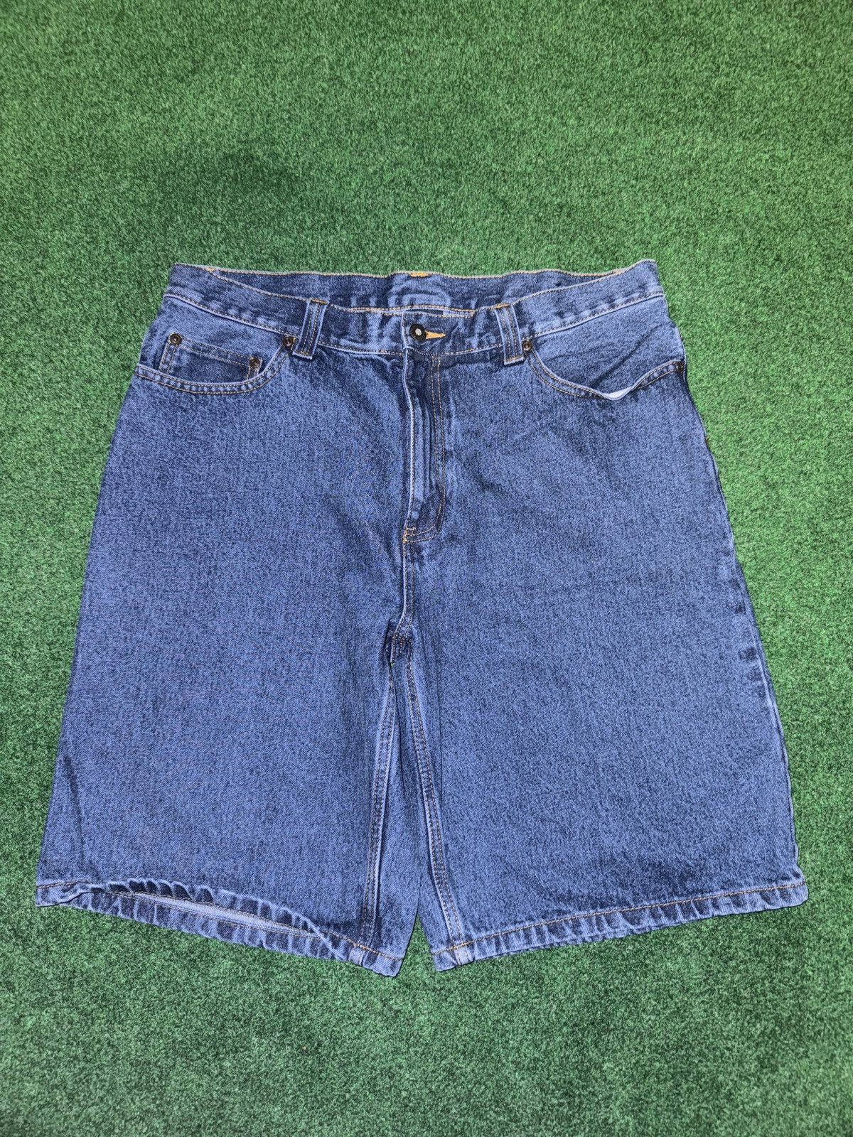 Route 66 Y2K Baggy Below Knee Hip Hop Jorts Route 66 13” Denim Shorts Size US 36 / EU 52 - 2 Thumbnail