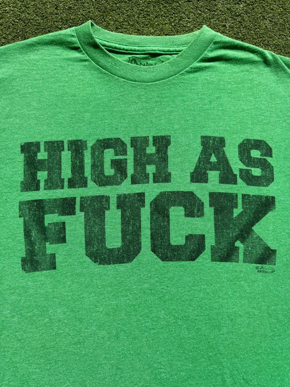 Rap Tees × Vintage Vintage High As Fuck Marijuana Weed 420 Funny Humor T-Shirt Size US M / EU 48-50 / 2 - 2 Thumbnail