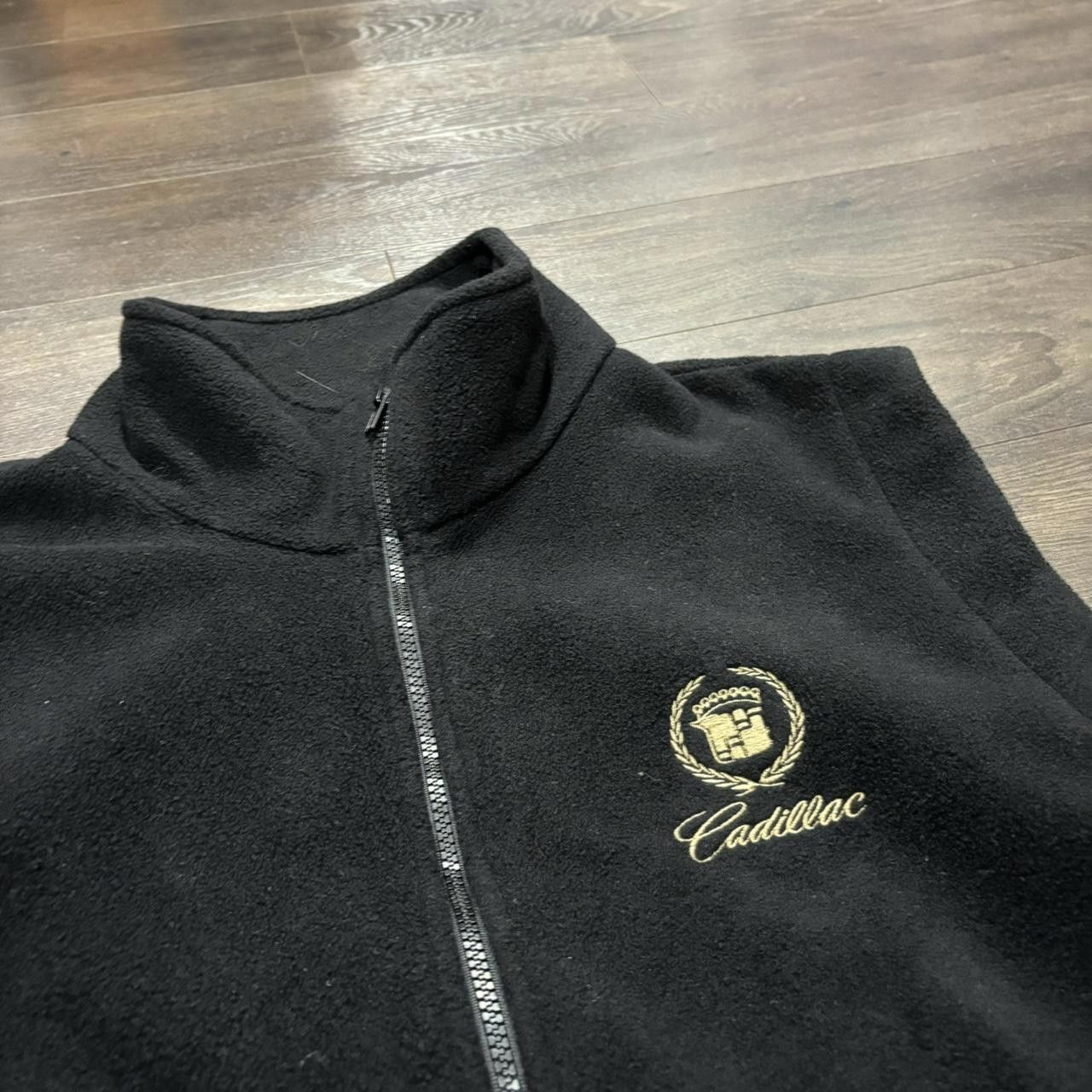 Designer Vintage Cadillac zip up fleece vest 00s L Size US L / EU 52-54 / 3 - 1 Thumbnail