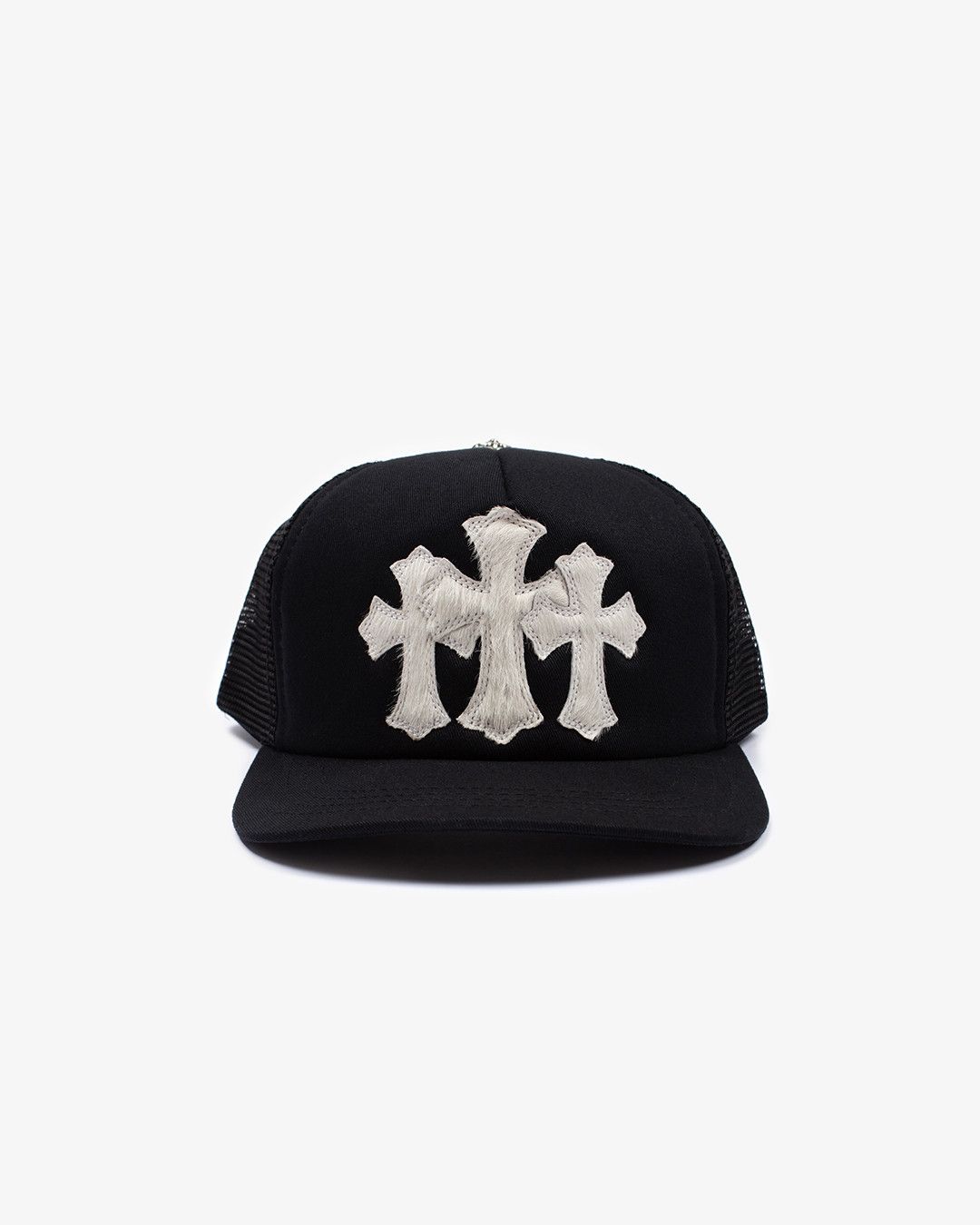 Chrome Hearts CHROME HEARTS CEMETERY CALF HAIR CROSS PATCH TRUCKER Size ONE SIZE - 1 Thumbnail