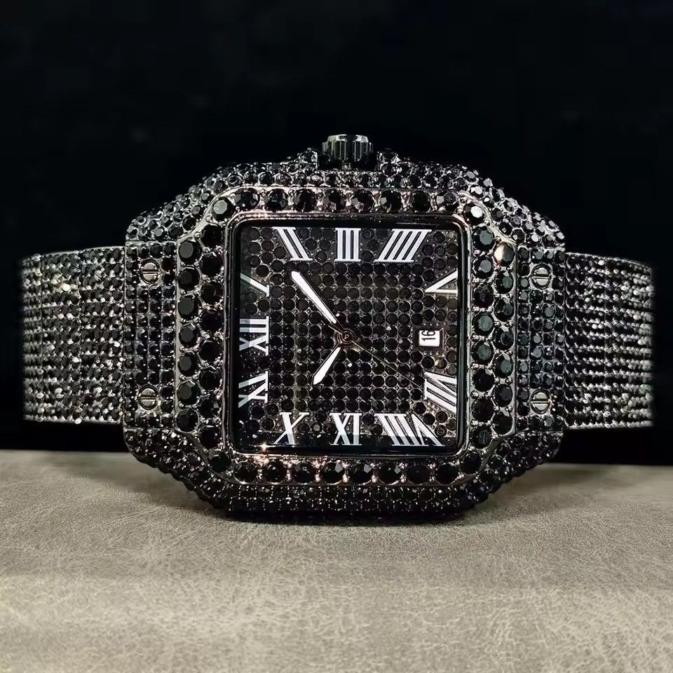 Jewelry Fully Iced Diamond Pave Watch - Custom Size ONE SIZE - 3 Thumbnail