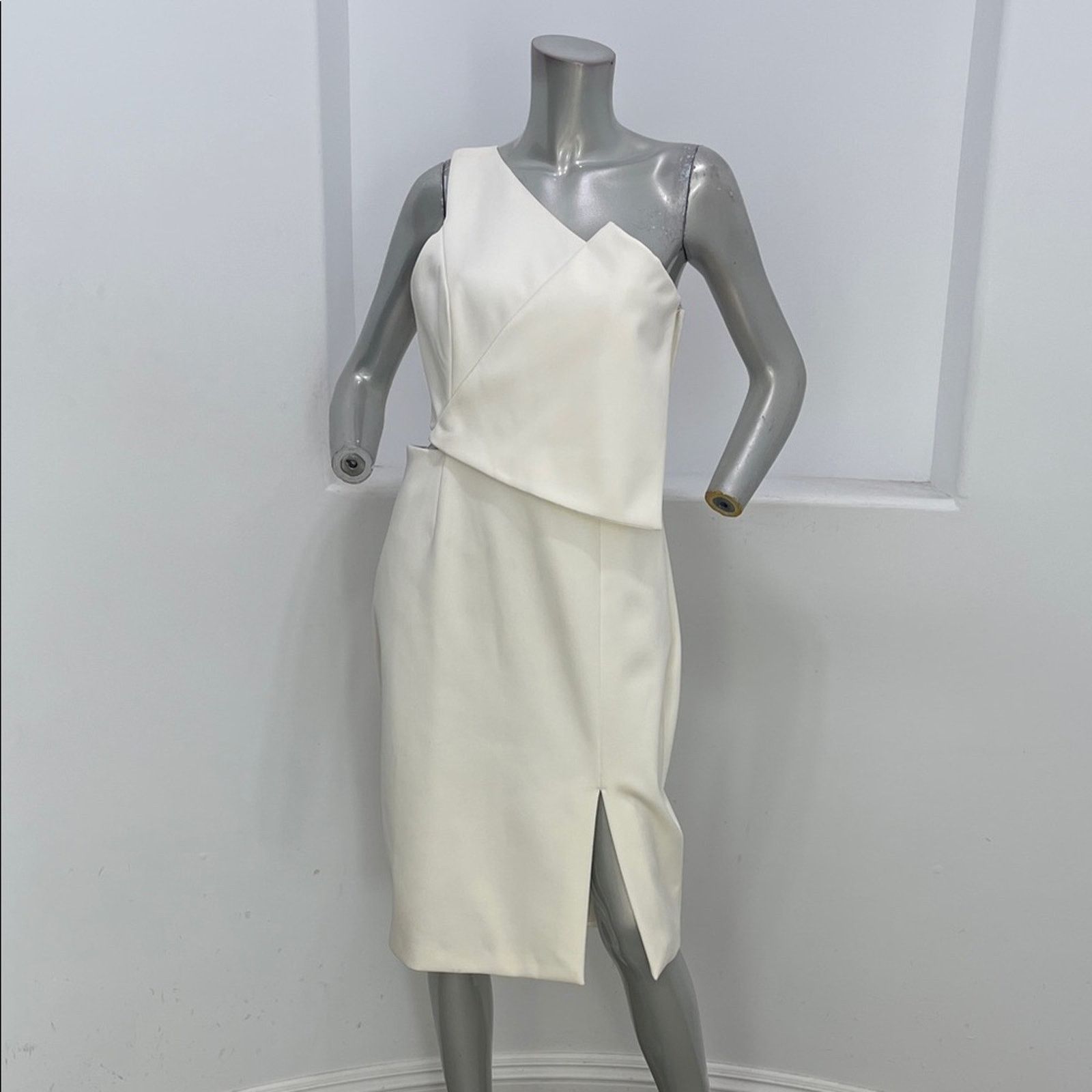 Other C/MEO Collective One Shoulder The Nights Dress Ivory Size L Size L / US 10 / IT 46 - 9 Thumbnail