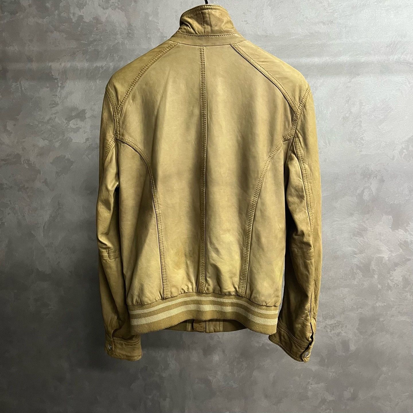 Dolce & Gabbana Dolce & Gabbana Khaki Leather Jacket Size US M / EU 48-50 / 2 - 4 Thumbnail
