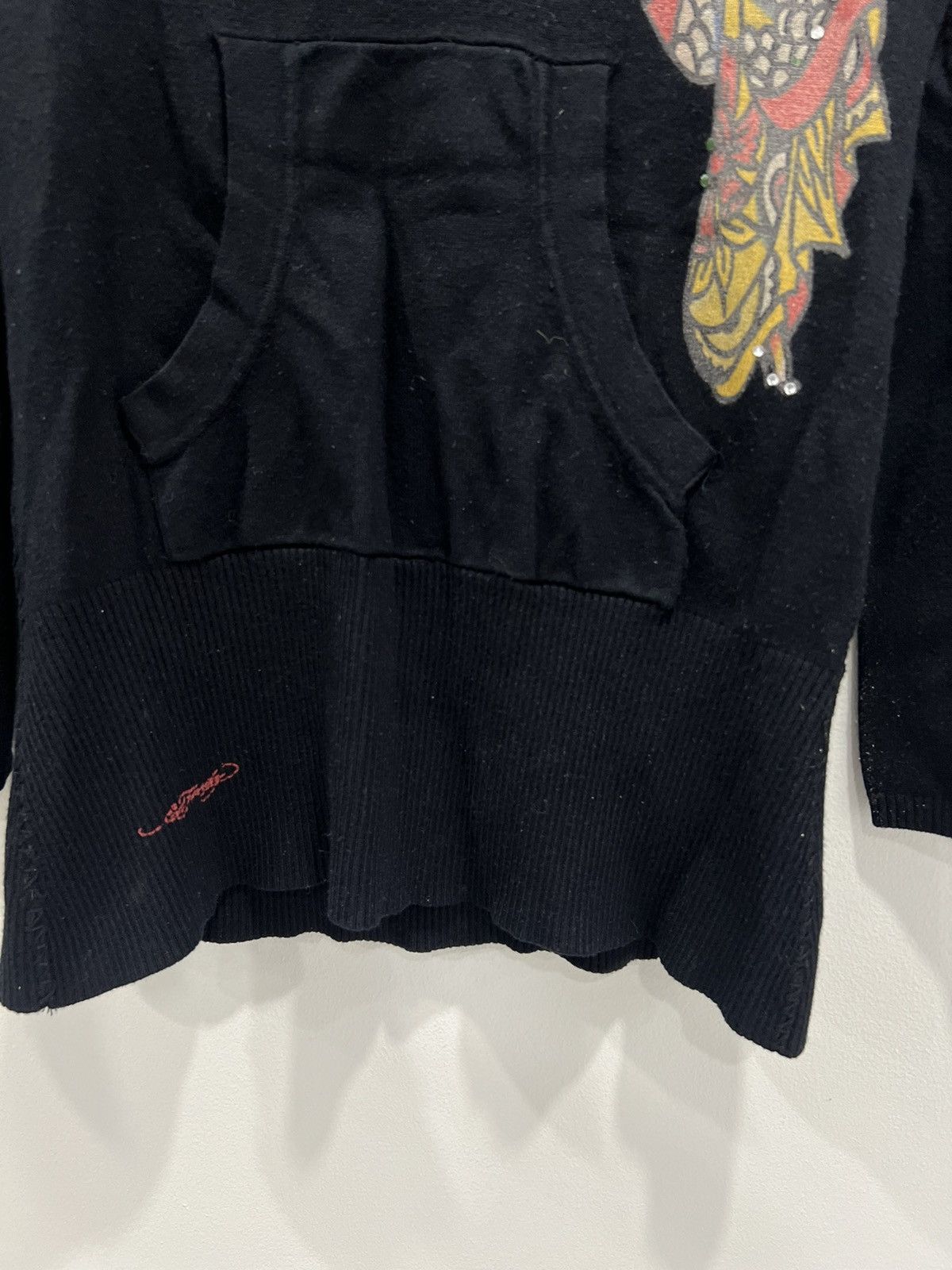 Ed Hardy Vtg Y2K Women Ed Hardy Hoodie Sweater knit shirt dress skirt Size L / US 10 / IT 46 - 5 Thumbnail