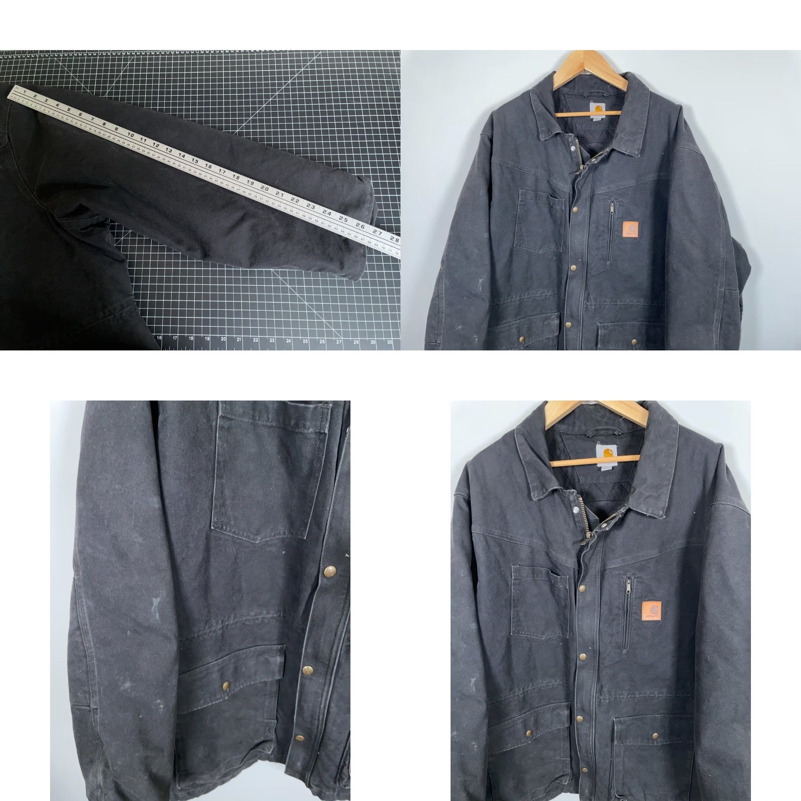 Carhartt VINTAGE Carhartt Sandstone Rancher Jacket Adult 4XL Black Canvas Faded Workwear Size US XXL / EU 58 / 5 - 8 Thumbnail