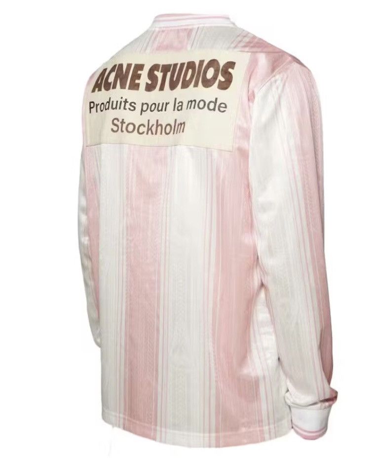 Acne Studios Acne Studios Logo Long Sleeve Jersey Pink/White Size US M / EU 48-50 / 2 - 2 Thumbnail