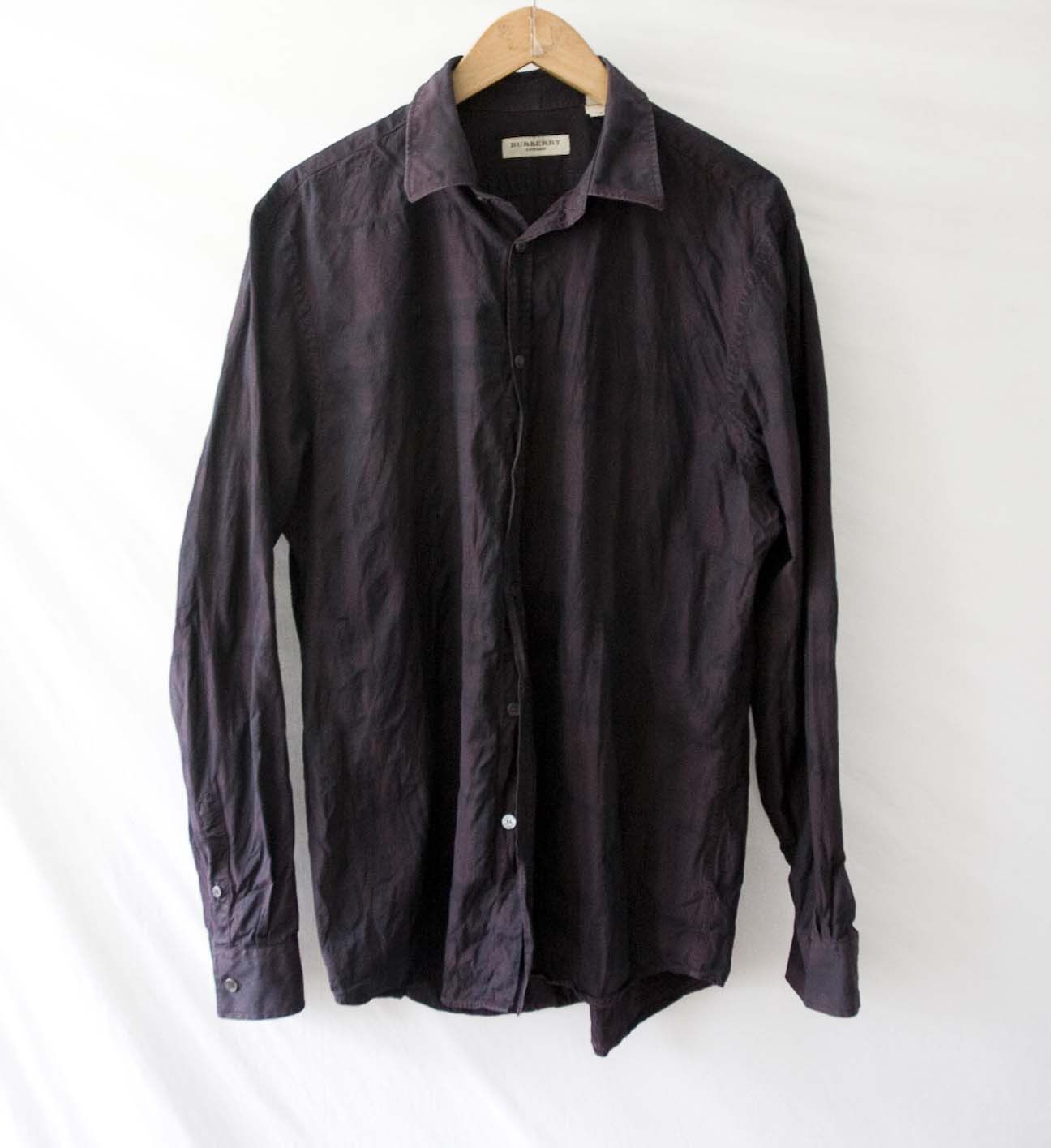 Burberry Burberry Shirt Nova Check Size L Dark Purple Size US L / EU 52-54 / 3 - 3 Thumbnail