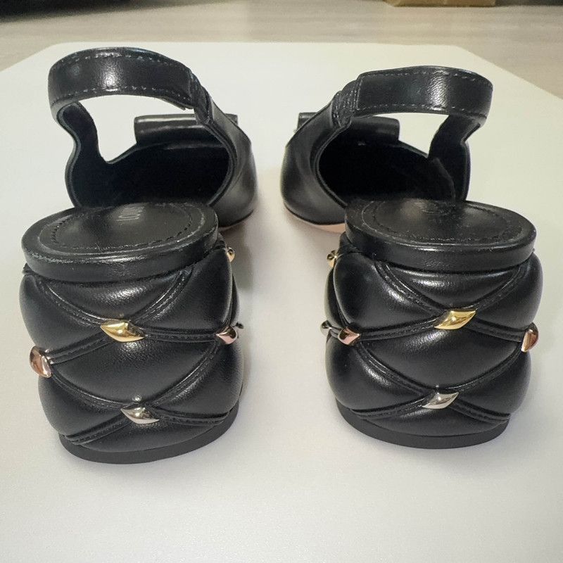 Louis Vuitton Louis Vuitton Classic Logo Square Heel Pumps -2508 Size US 6 / IT 36 - 3 Thumbnail