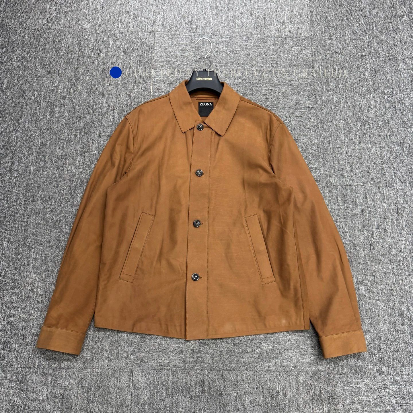 Ermenegildo Zegna Luxurious Brown Leather Jacket Size US M / EU 48-50 / 2 - 1 Thumbnail