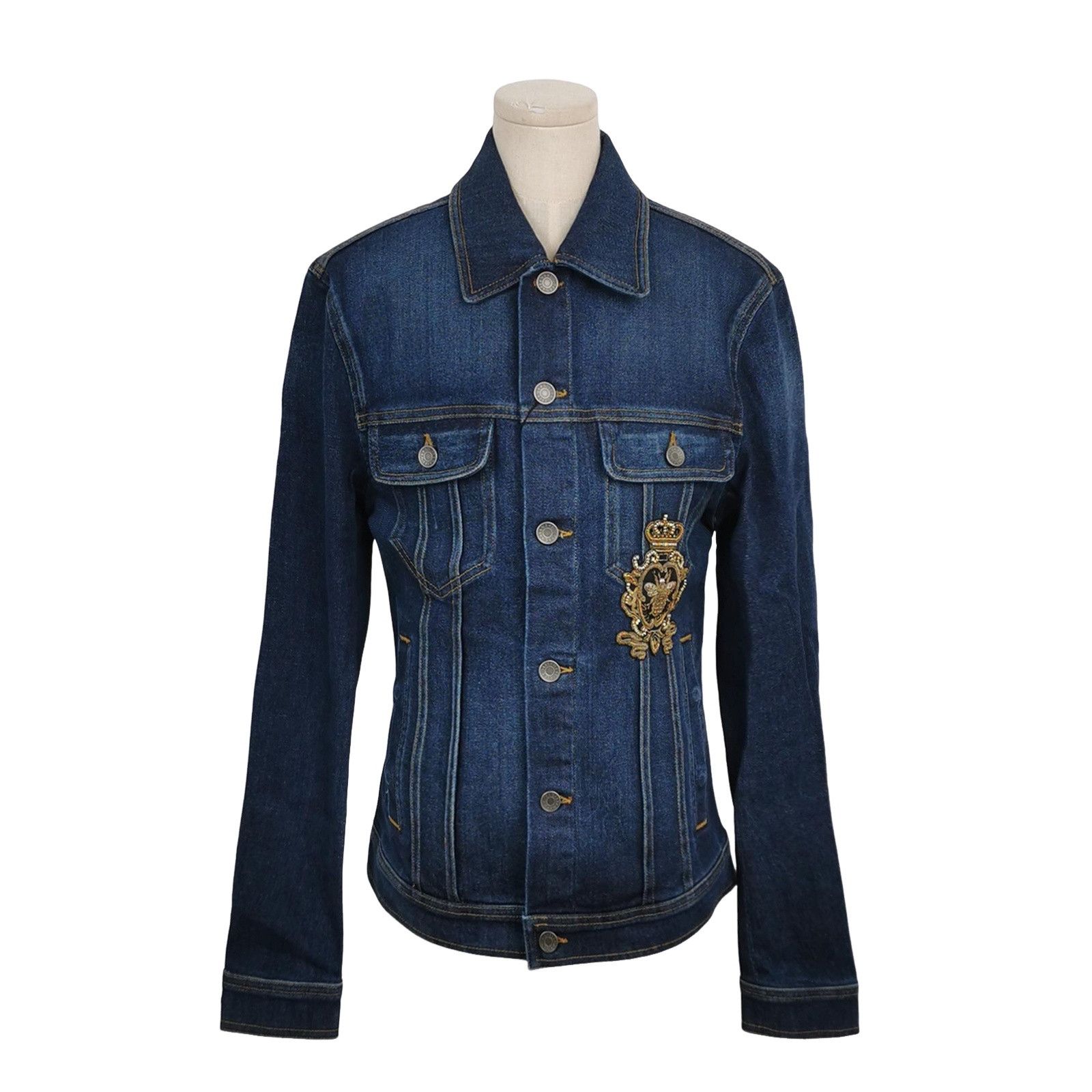 Dolce & Gabbana Dolce & Gabbana Bee Patch Denim Jacket 44 Size US S / EU 44-46 / 1 - 1 Thumbnail