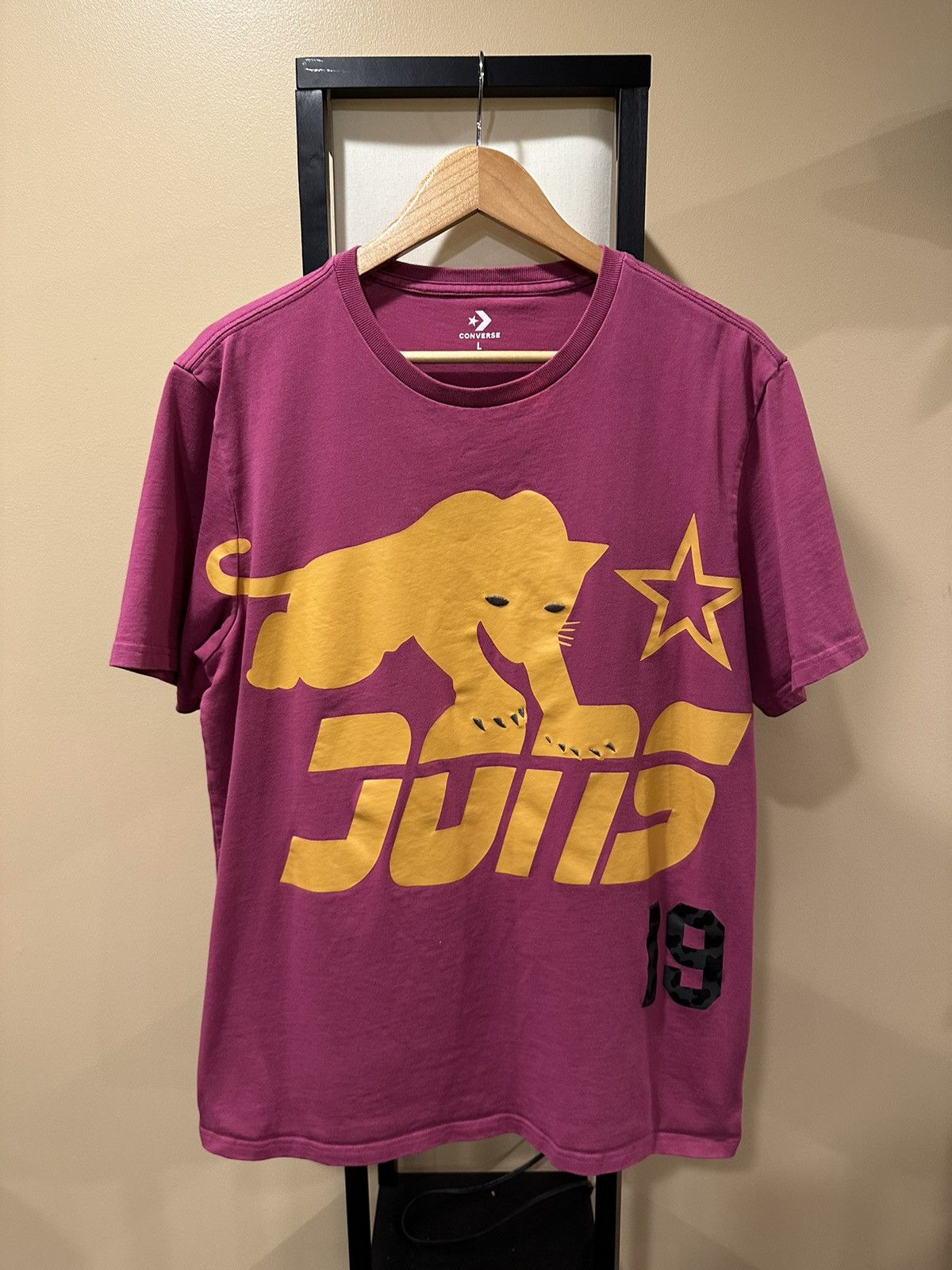 Converse × Just Don Just Don x Converse Pink 19 Leopard T-Shirt Size US L / EU 52-54 / 3 - 1 Thumbnail