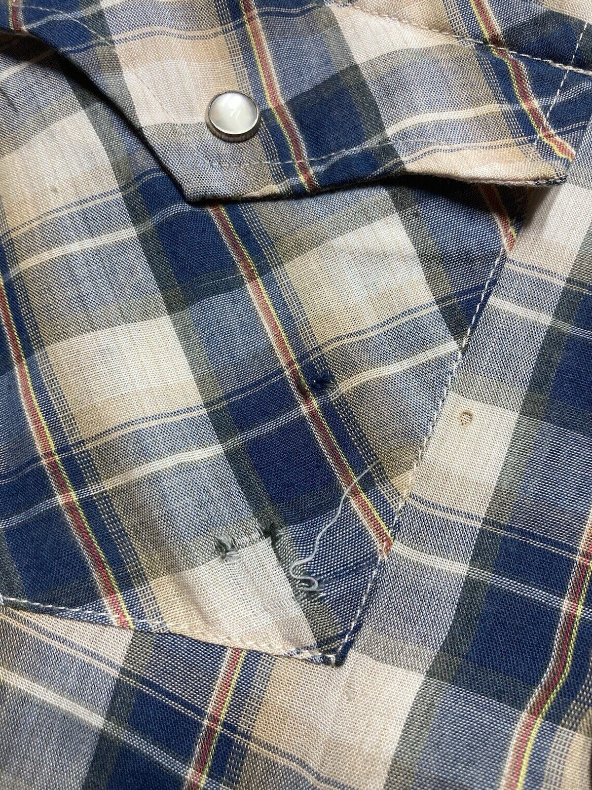 JCPenney × Vintage 70s JCPenney Pearl snap shirt plaid western lightweight L Size US L / EU 52-54 / 3 - 3 Thumbnail