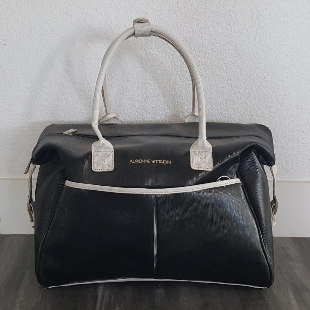 Designer Black White Vittadini XXL Luxury Duffle Size ONE SIZE - 1 Thumbnail