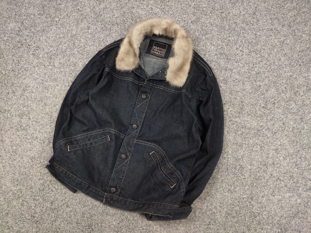 Marithe + Francois Girbaud Marithe Francois Girbaud Vintage Denim Pocket fur Jacket Size M / US 6-8 / IT 42-44 - 3 Thumbnail