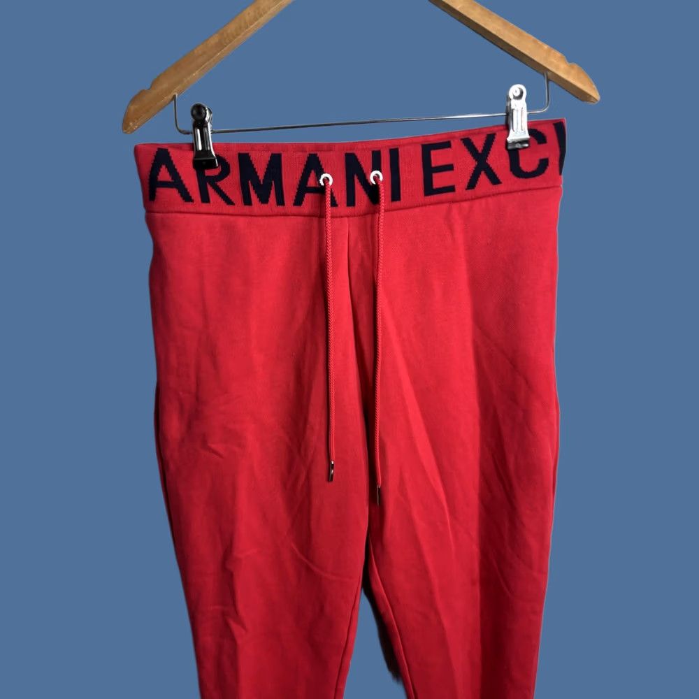 Armani Exchange Armani Exchange Sweatpants Mens M Red Jogger Slim Fit Elastic Waist Pockets Drawstring Casual Activewear Tapered Leg Winter Size US 31 - 1 Thumbnail