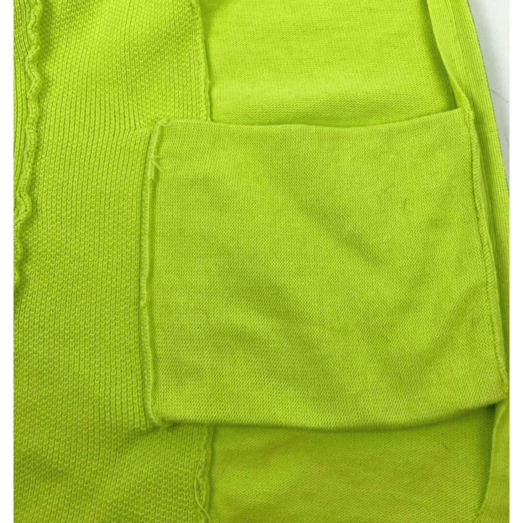 Other Title Nine Lightweight Full-Zip Sweater Lime-Green V-Neck Sz Size M / US 6-8 / IT 42-44 - 4 Thumbnail