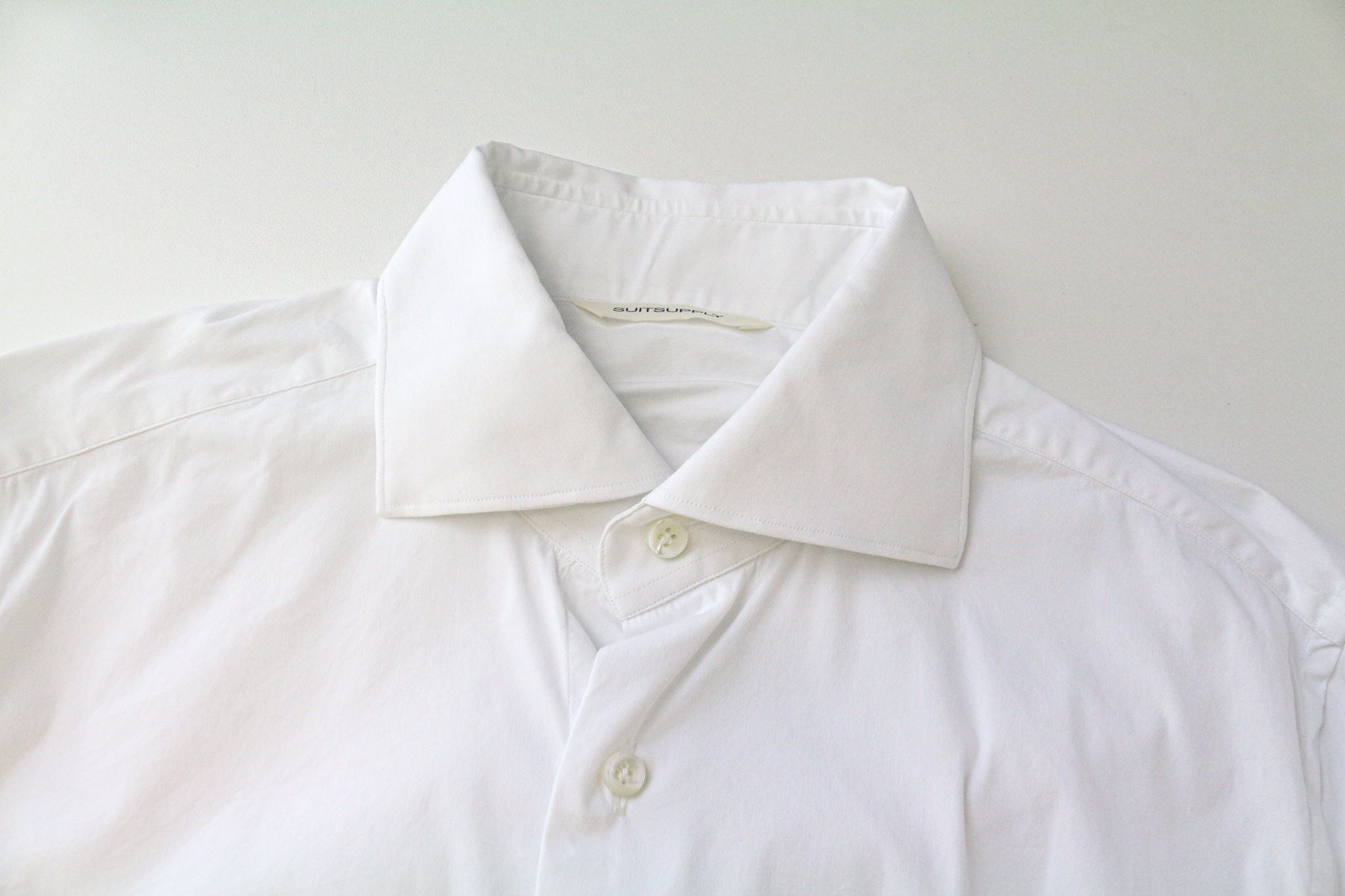 Suitsupply 2XS Extra Slim White Cotton Cutaway Shirt 79427 Size US XXS / EU 40 - 3 Thumbnail