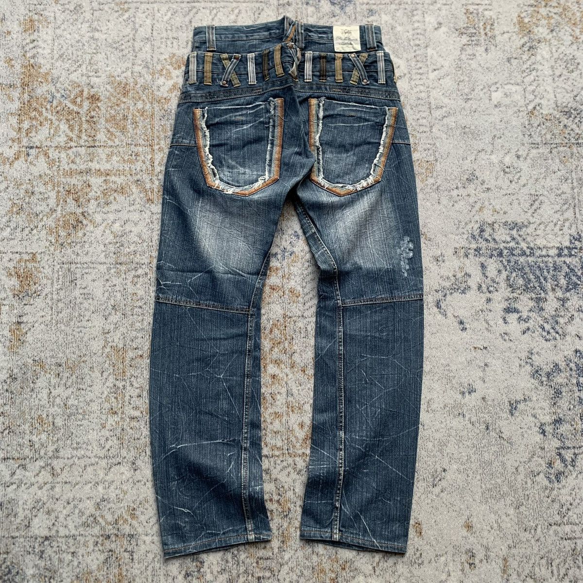 Japanese Brand Rare Vintage Dominate Distressed Double Waist Artisan Jeans Size US 30 / EU 46 - 6 Thumbnail